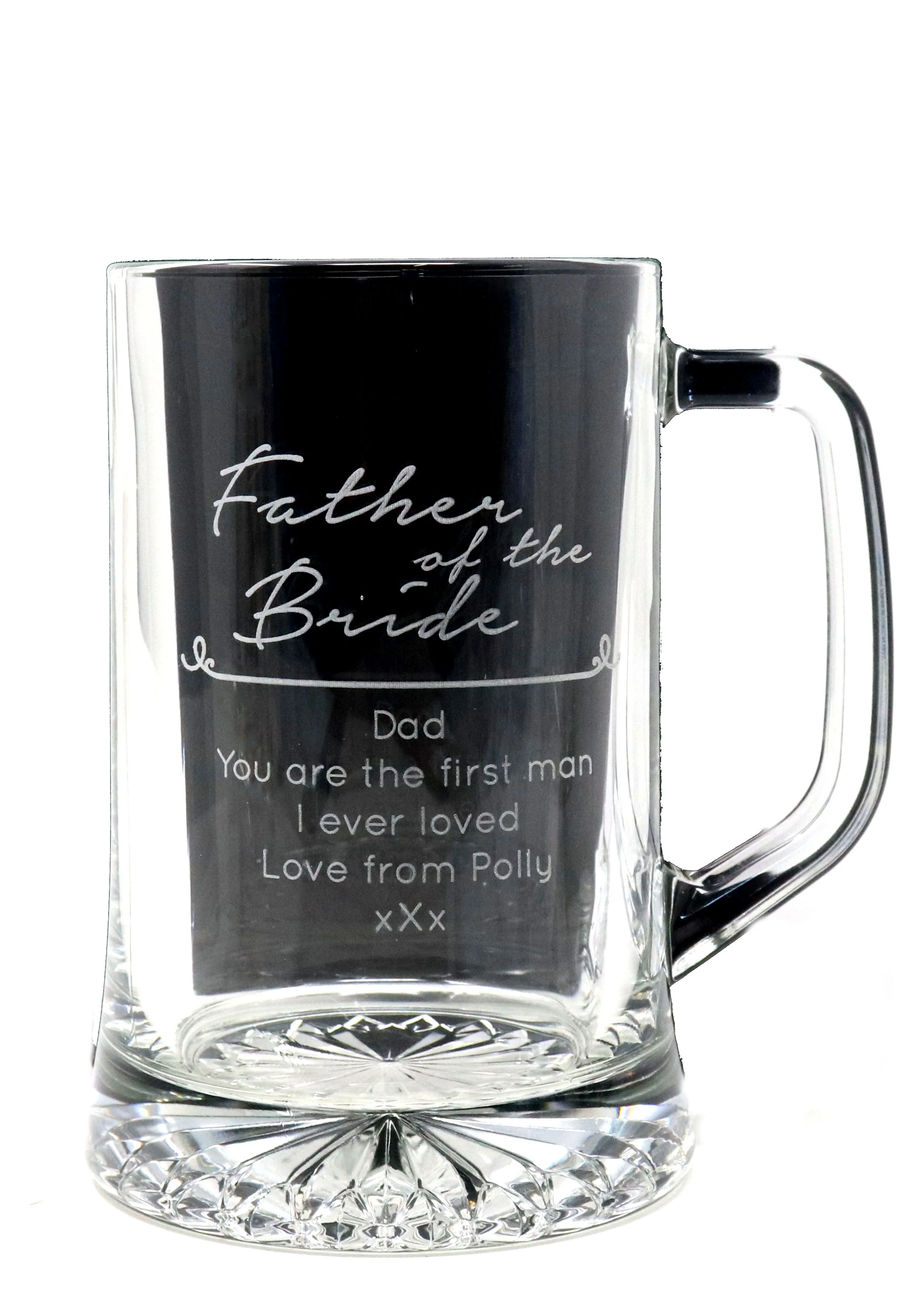Personalised Pint Glass Tankard - Father of the Bride/Groom Wedding Design - Image 4