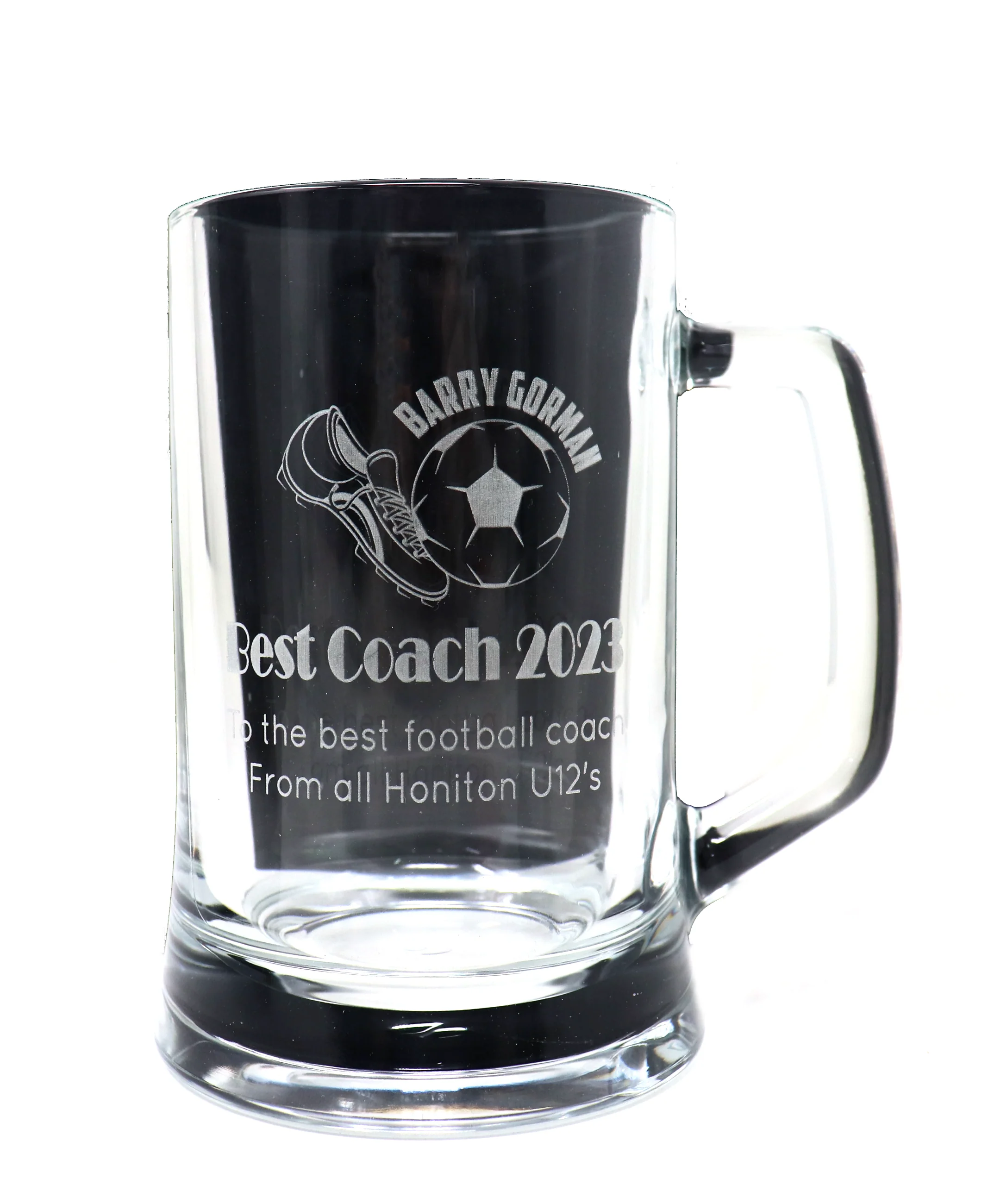 Personalised Pint Glass Tankard - Football Design - Image 2