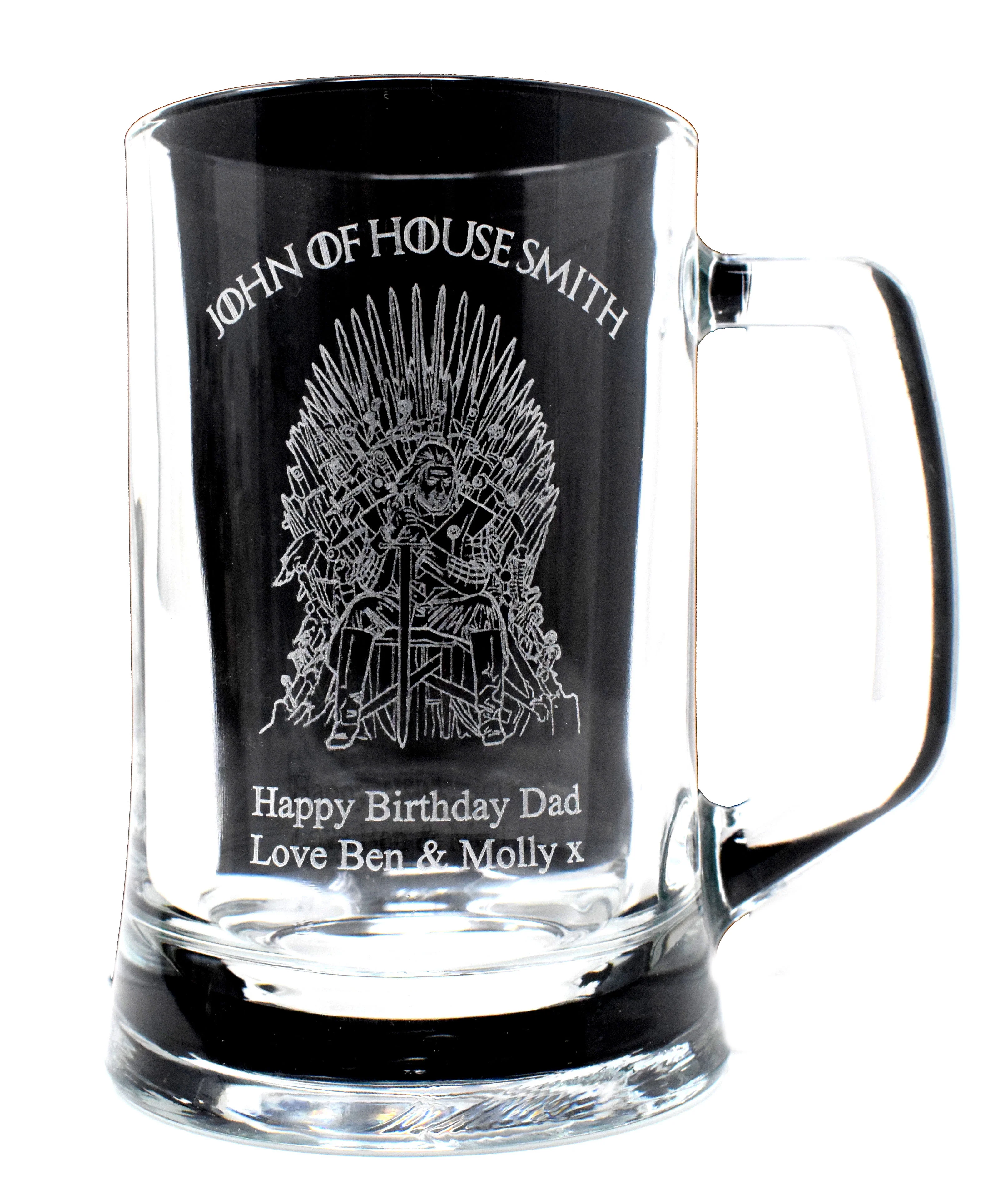 Personalised Pint Glass Tankard - Games of Thrones House Design - Image 4