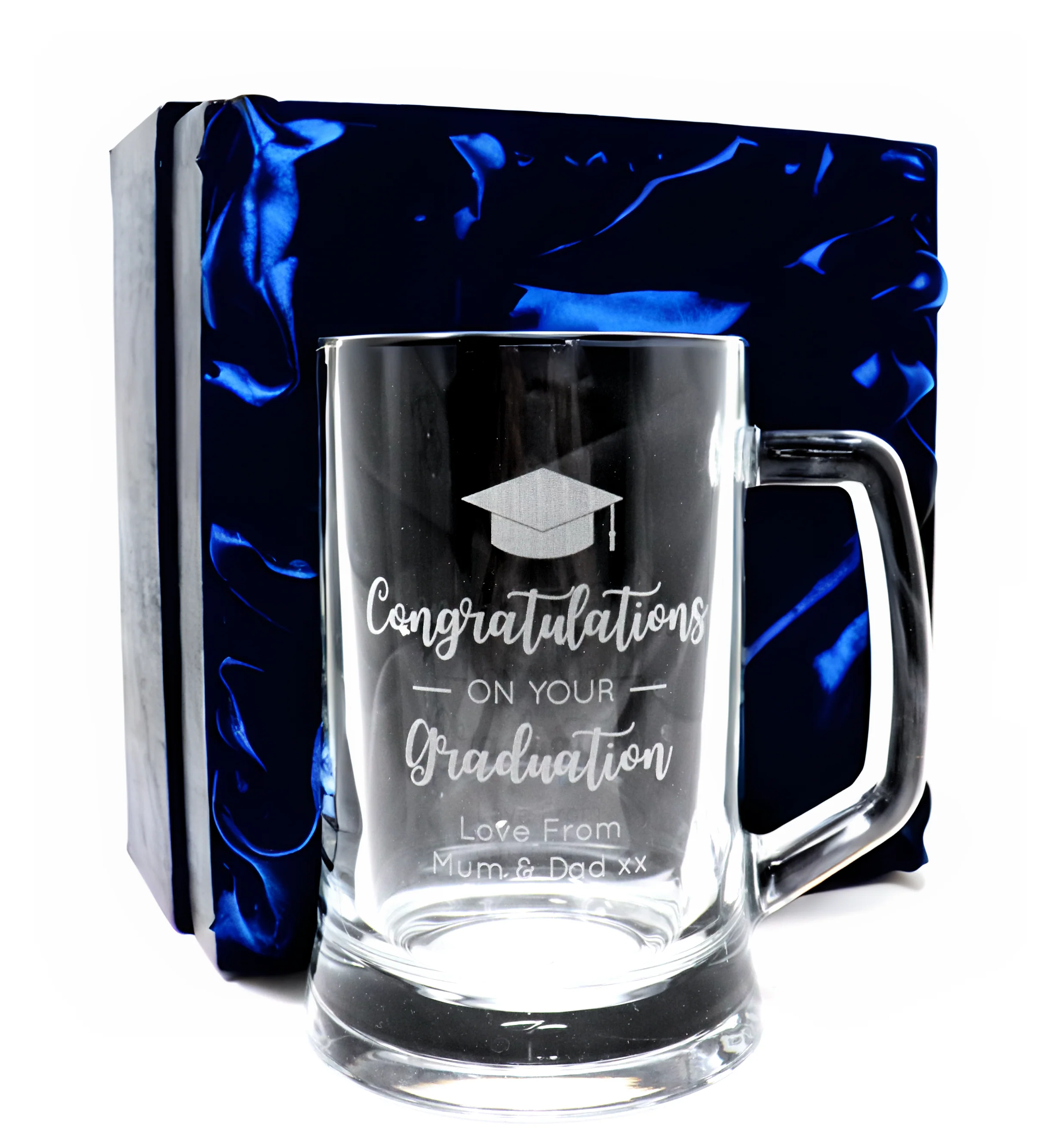 Personalised Pint Glass Tankard - Graduation Design - Image 3