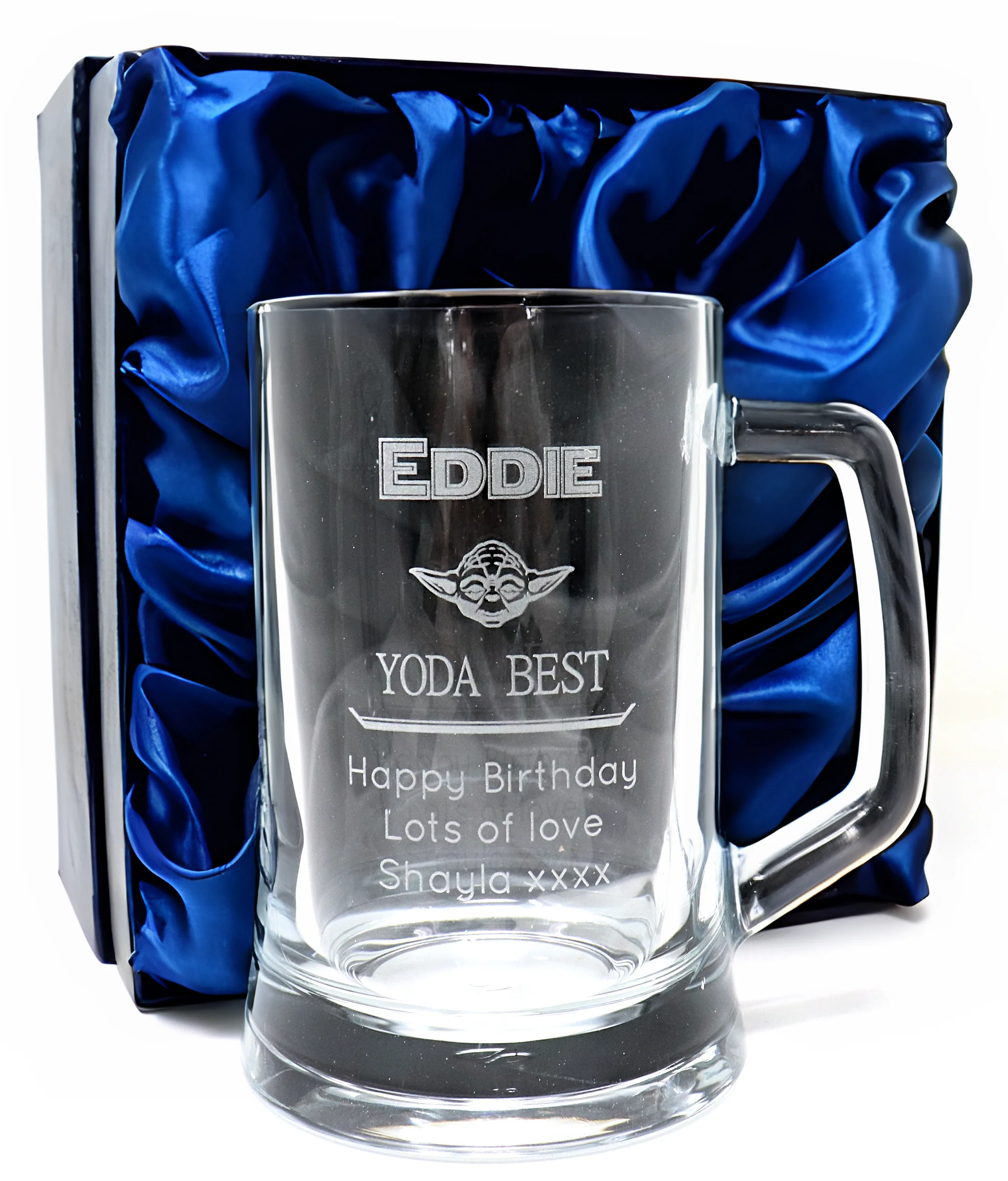 Personalised Pint Glass Tankard - Star Wars Yoda Design - Image 3