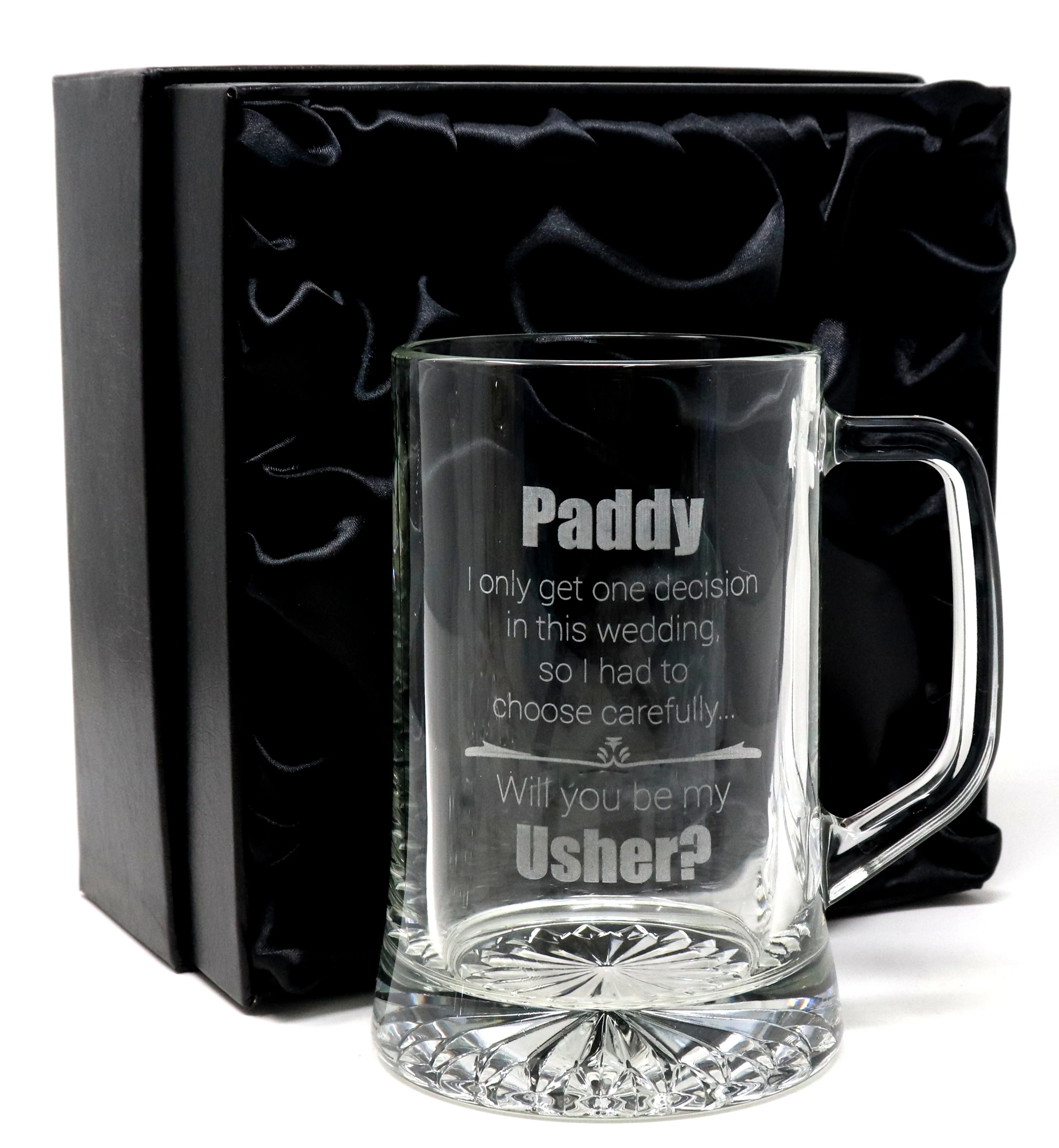 Personalised Pint Glass Tankard - Will You Be My Best Man? Wedding Design - Image 2