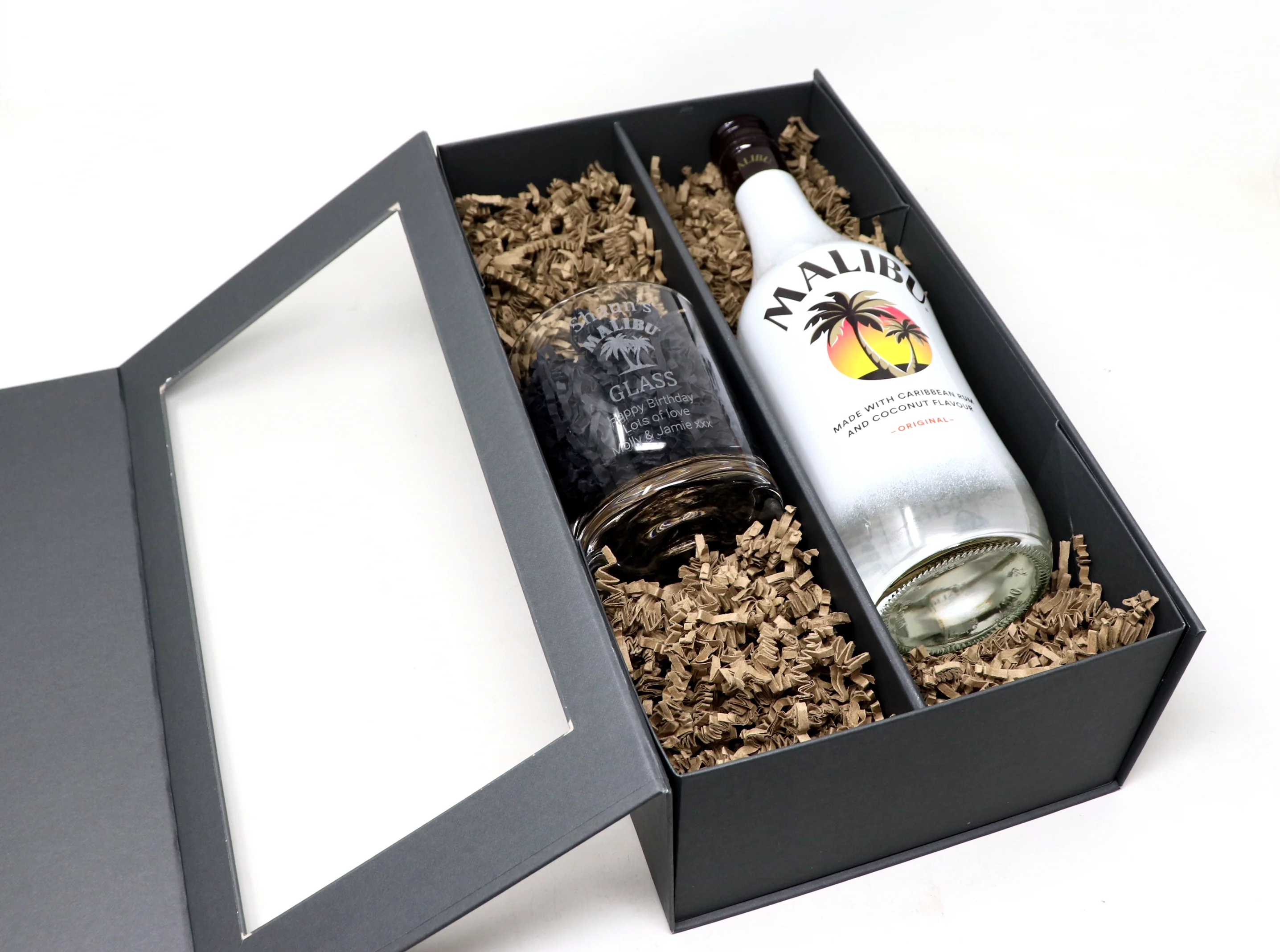 Personalised Malibu Rum Glass Tumbler & Malibu - Image 3