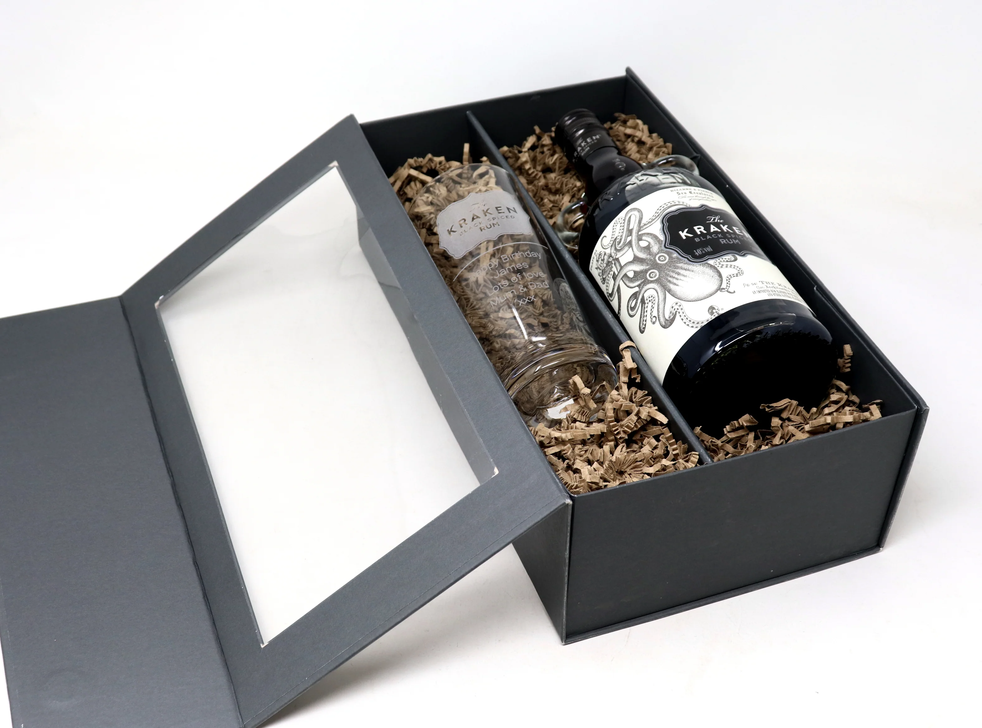 Personalised Highball Glass & 70cl Kraken Rum - Label Design - Image 3