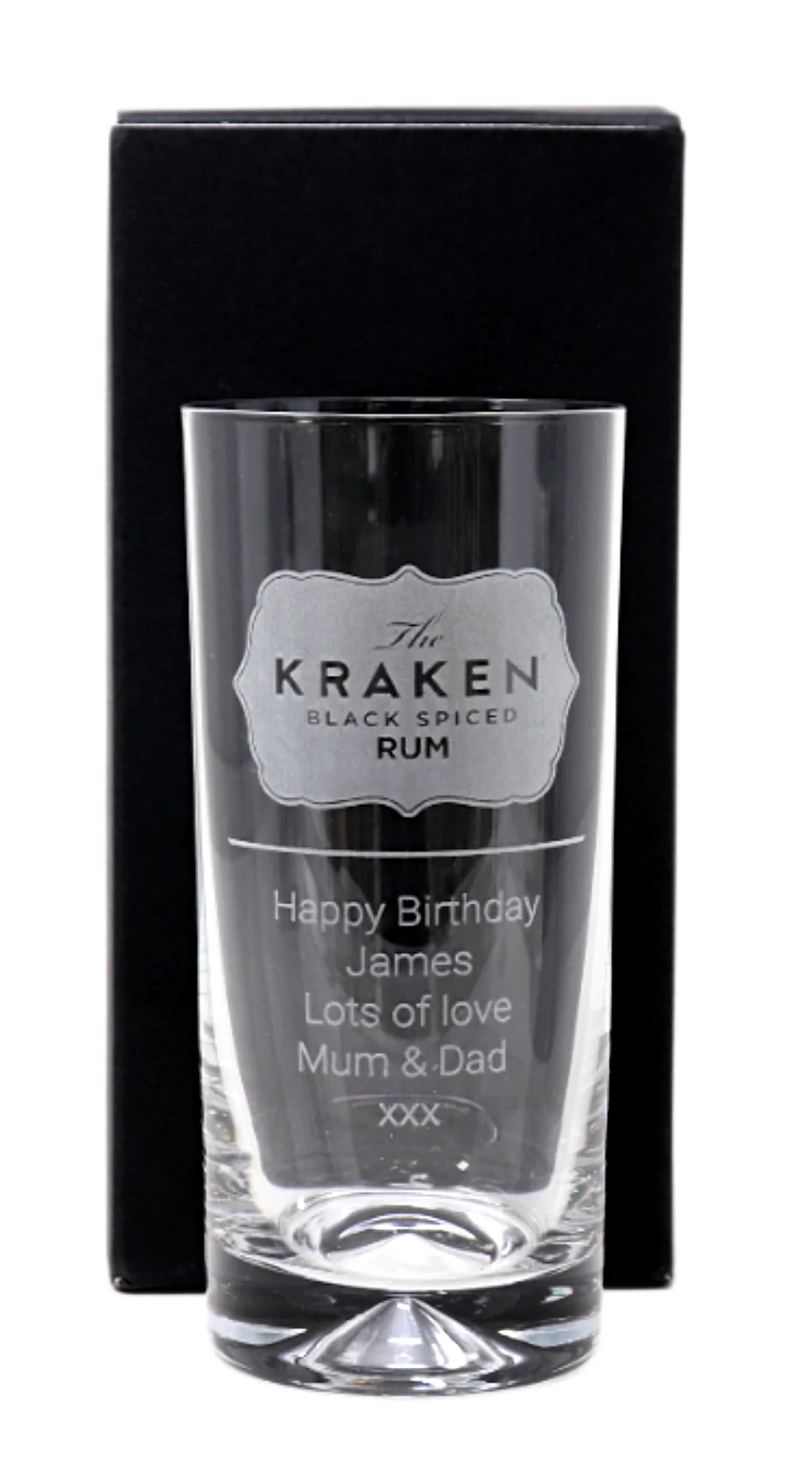 Personalised Highball Glass & 70cl Kraken Rum - Label Design - Image 4