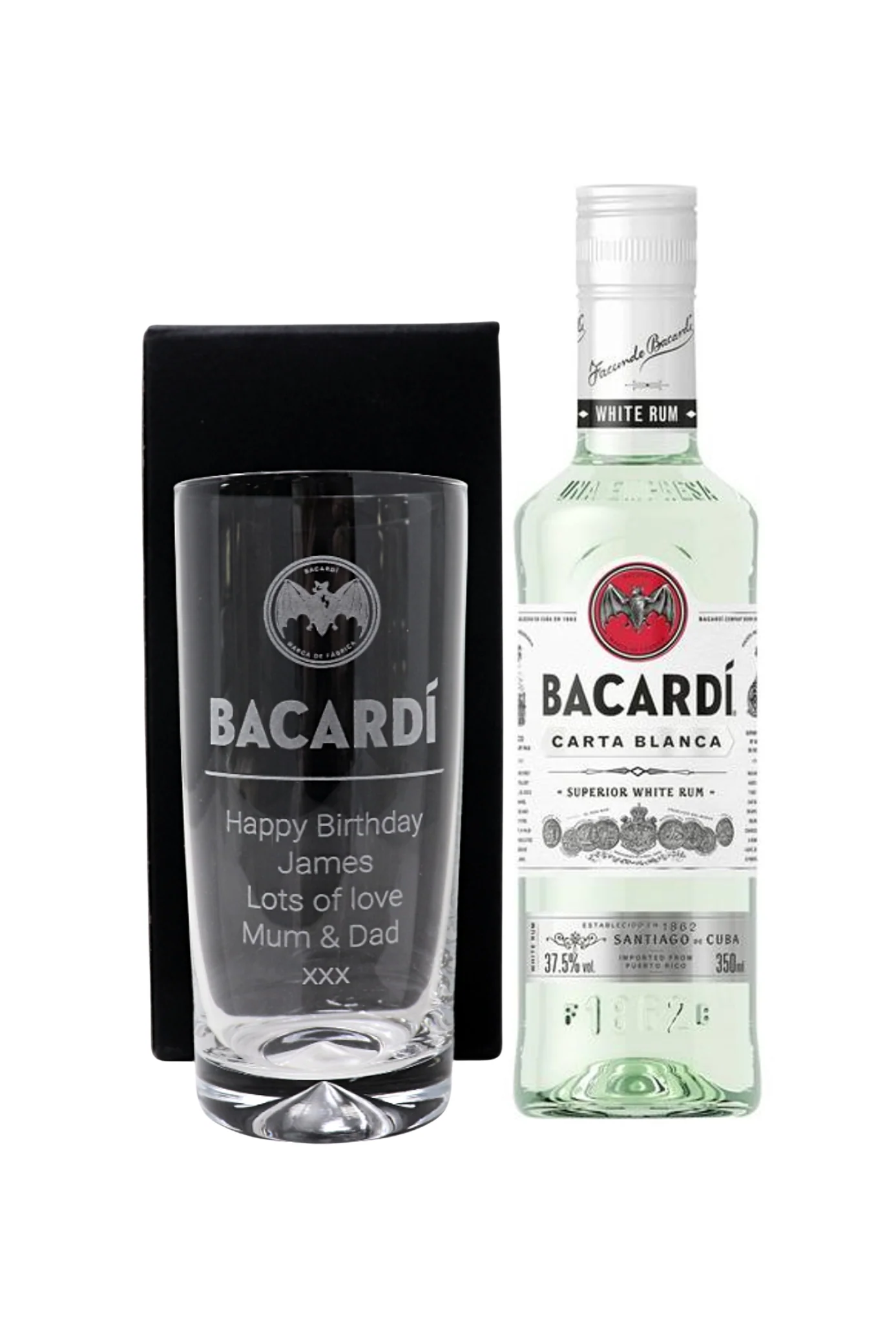 Personalised Highball Glass & Bacardi - Label Design - Image 5