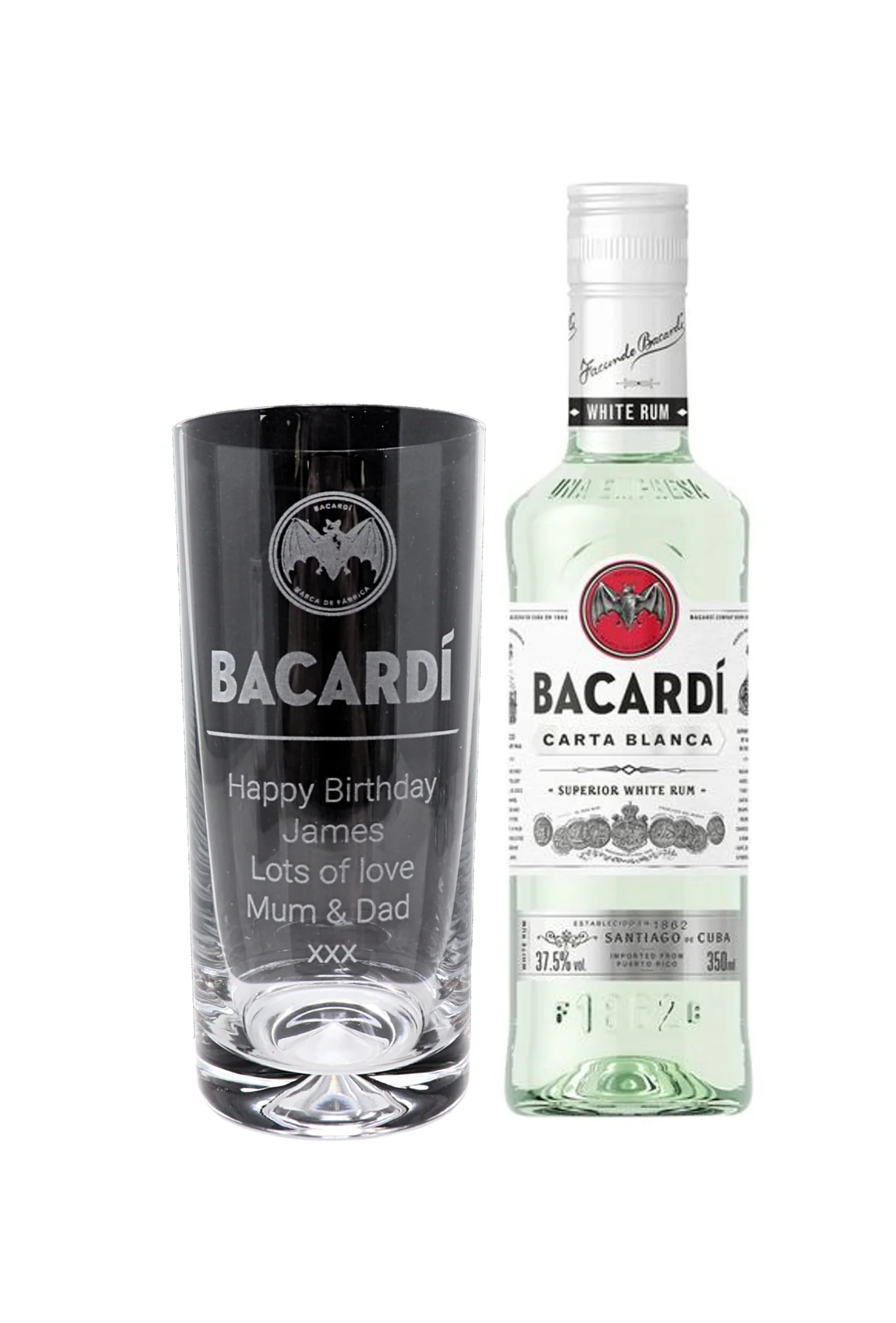 Personalised Highball Glass & Bacardi - Label Design - Image 9
