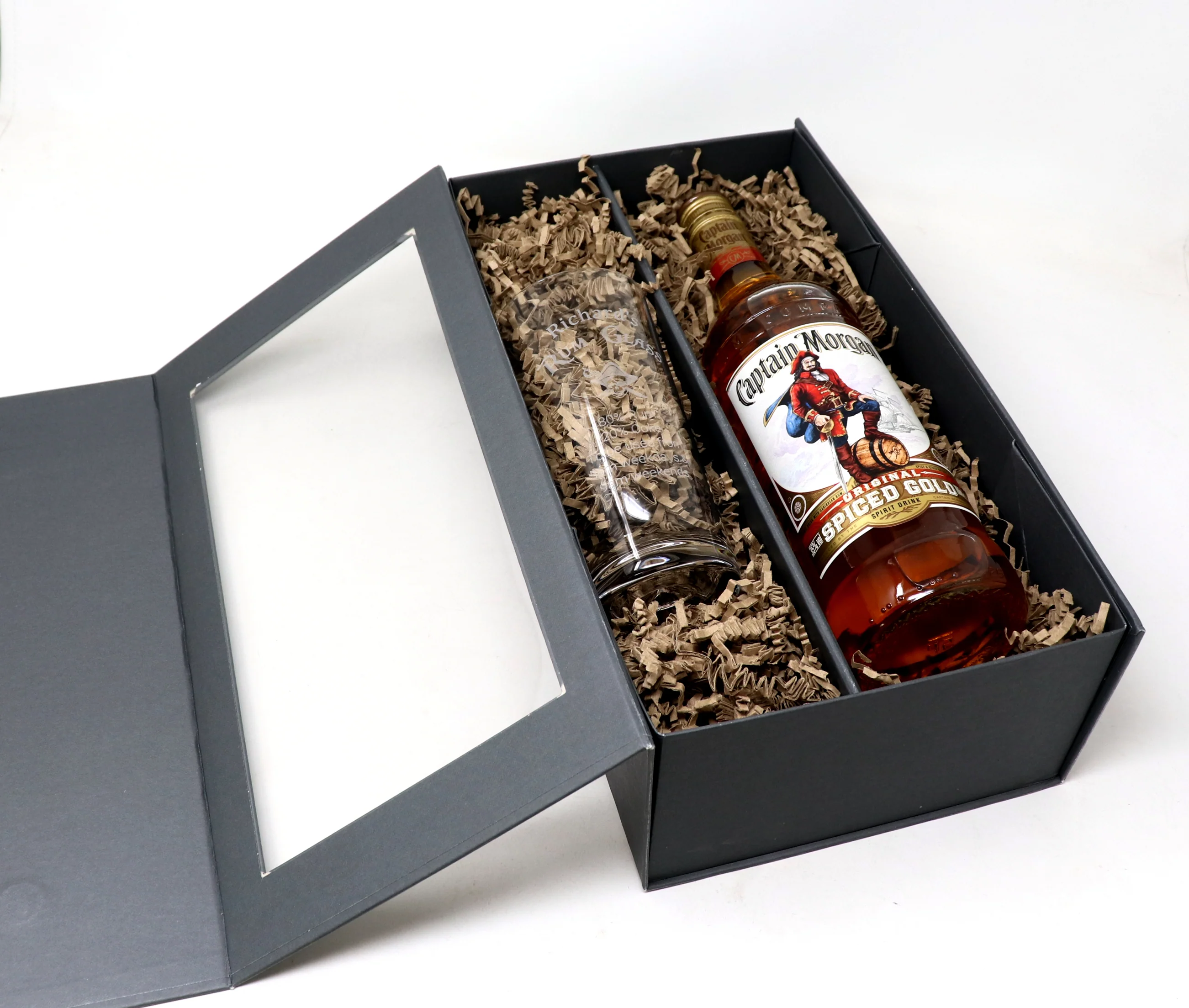 Personalised Highball Glass & 70cl Captain Morgan - Rum % Design - Image 5