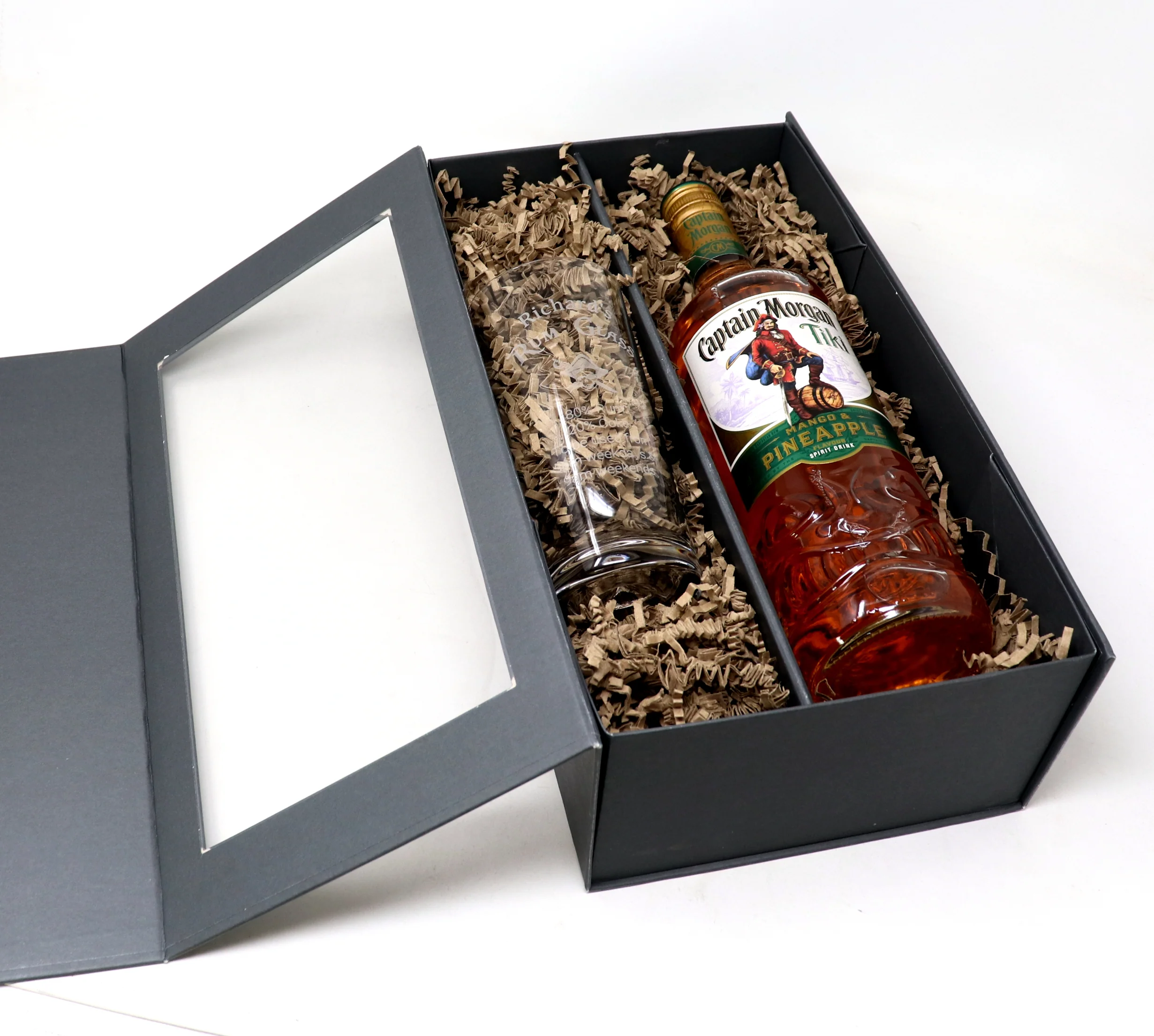 Personalised Highball Glass & 70cl Captain Morgan - Rum % Design - Image 6
