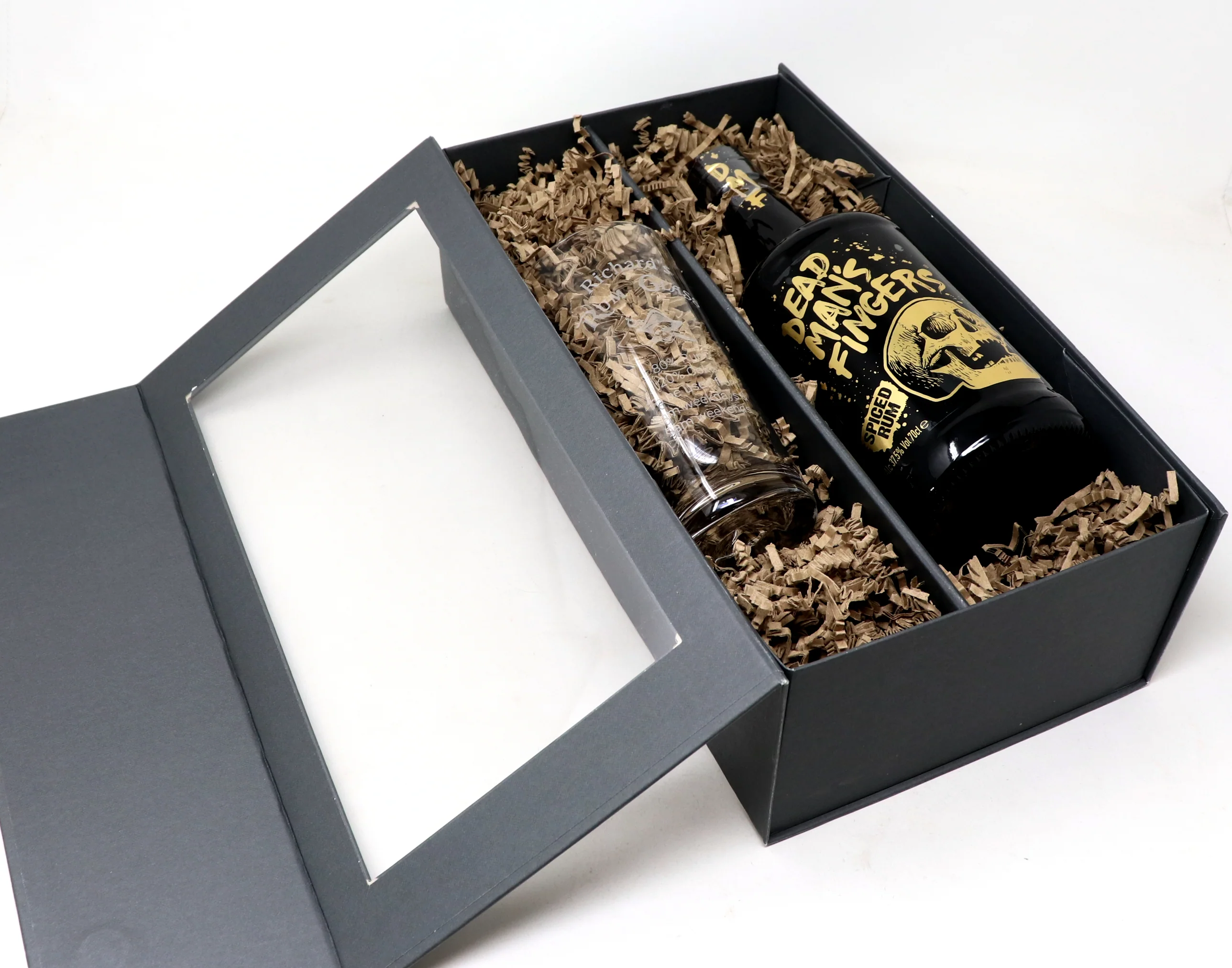 Personalised Highball Glass & 70cl Dead Man's Fingers Spiced - Rum % Design - Image 3