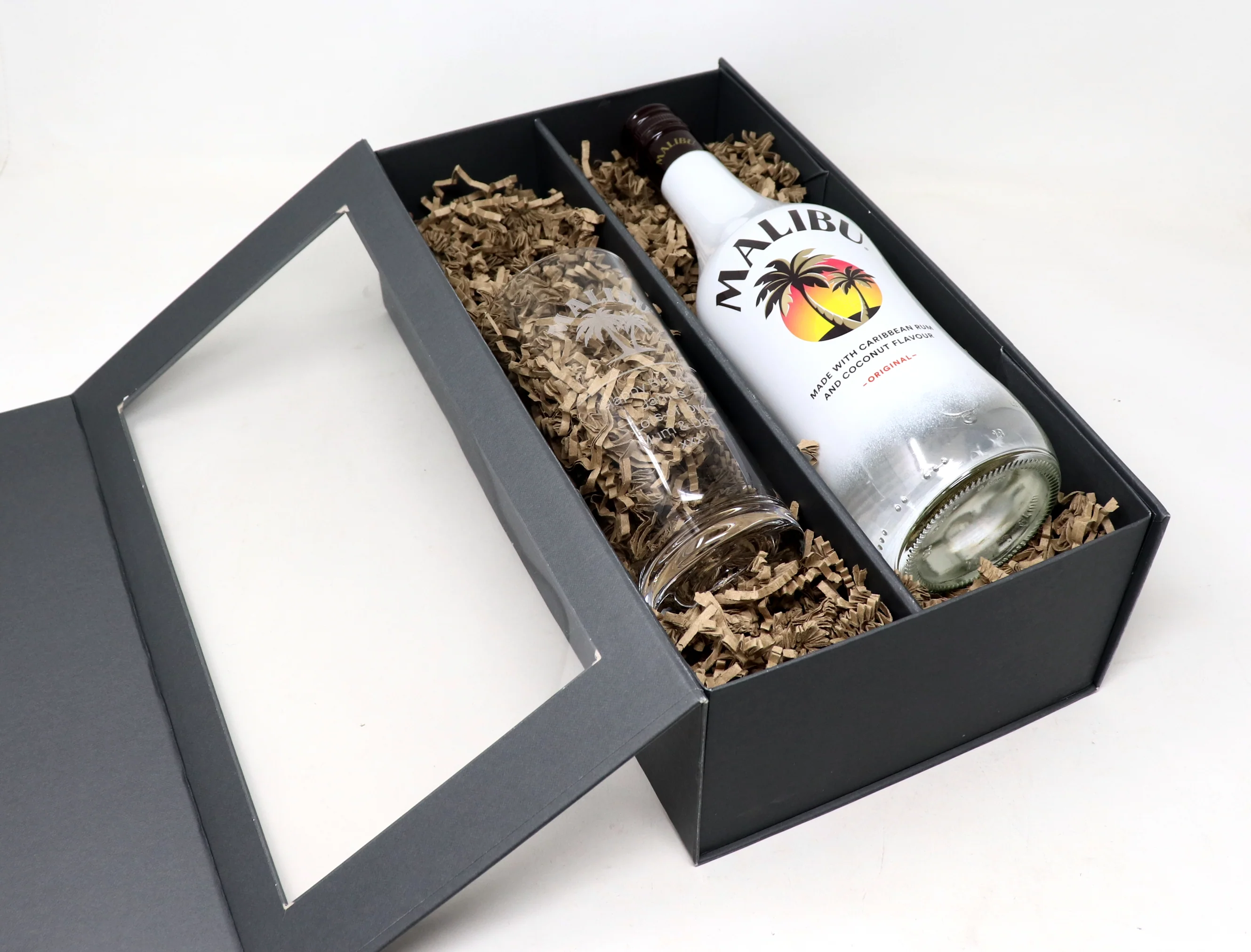 Personalised Highball Glass & Malibu - Label Design - Image 3