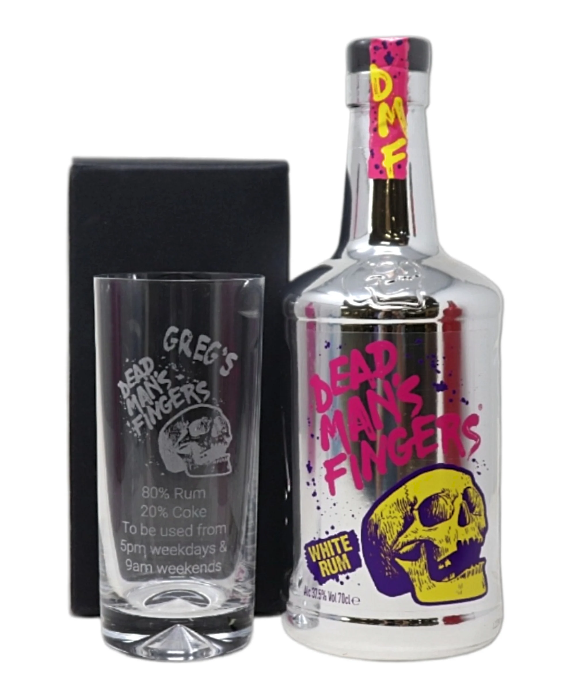 Personalised Dead Man's Fingers Rum Highball Glass & 70cl Bottle of Rum Gift Set - Image 10