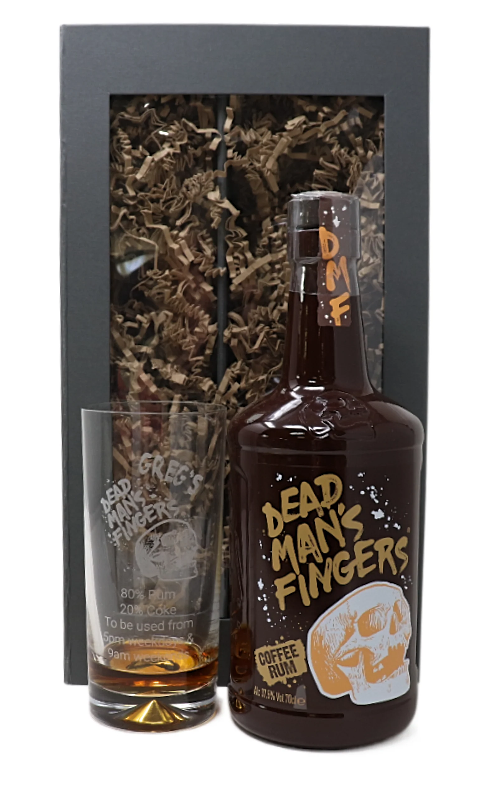 Personalised Dead Man's Fingers Rum Highball Glass & 70cl Bottle of Rum Gift Set - Image 13