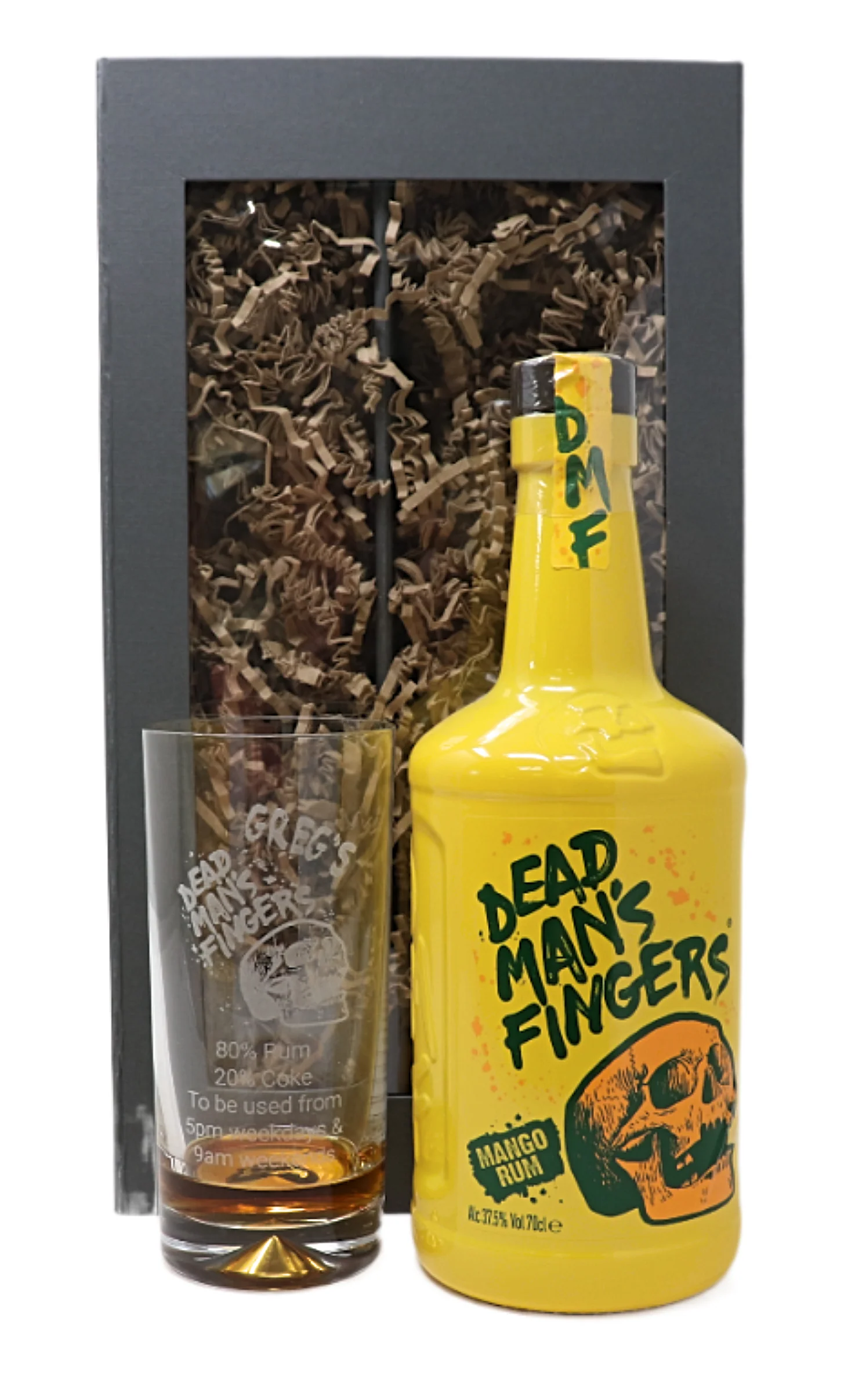 Personalised Dead Man's Fingers Rum Highball Glass & 70cl Bottle of Rum Gift Set - Image 14
