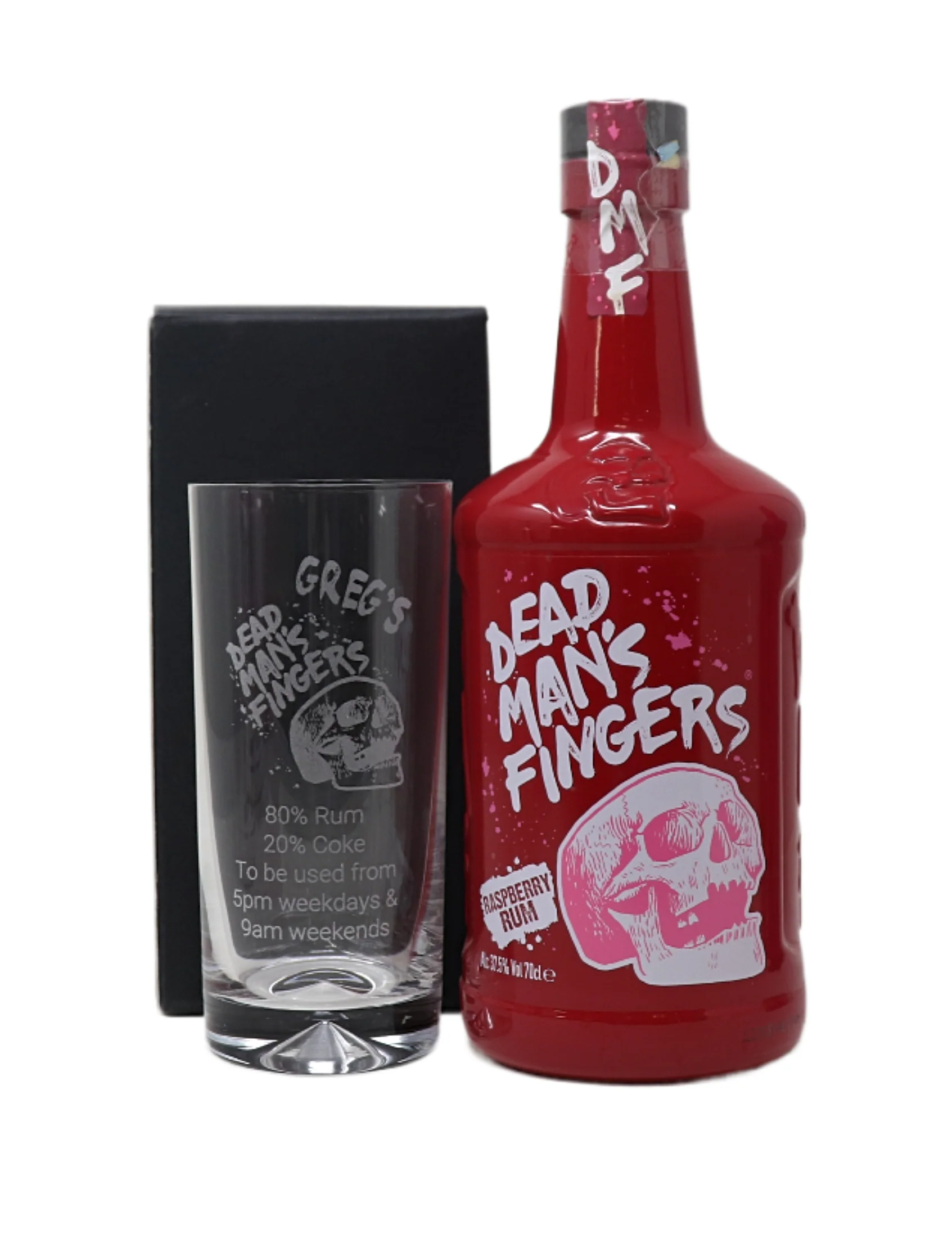 Personalised Dead Man's Fingers Rum Highball Glass & 70cl Bottle of Rum Gift Set - Image 9