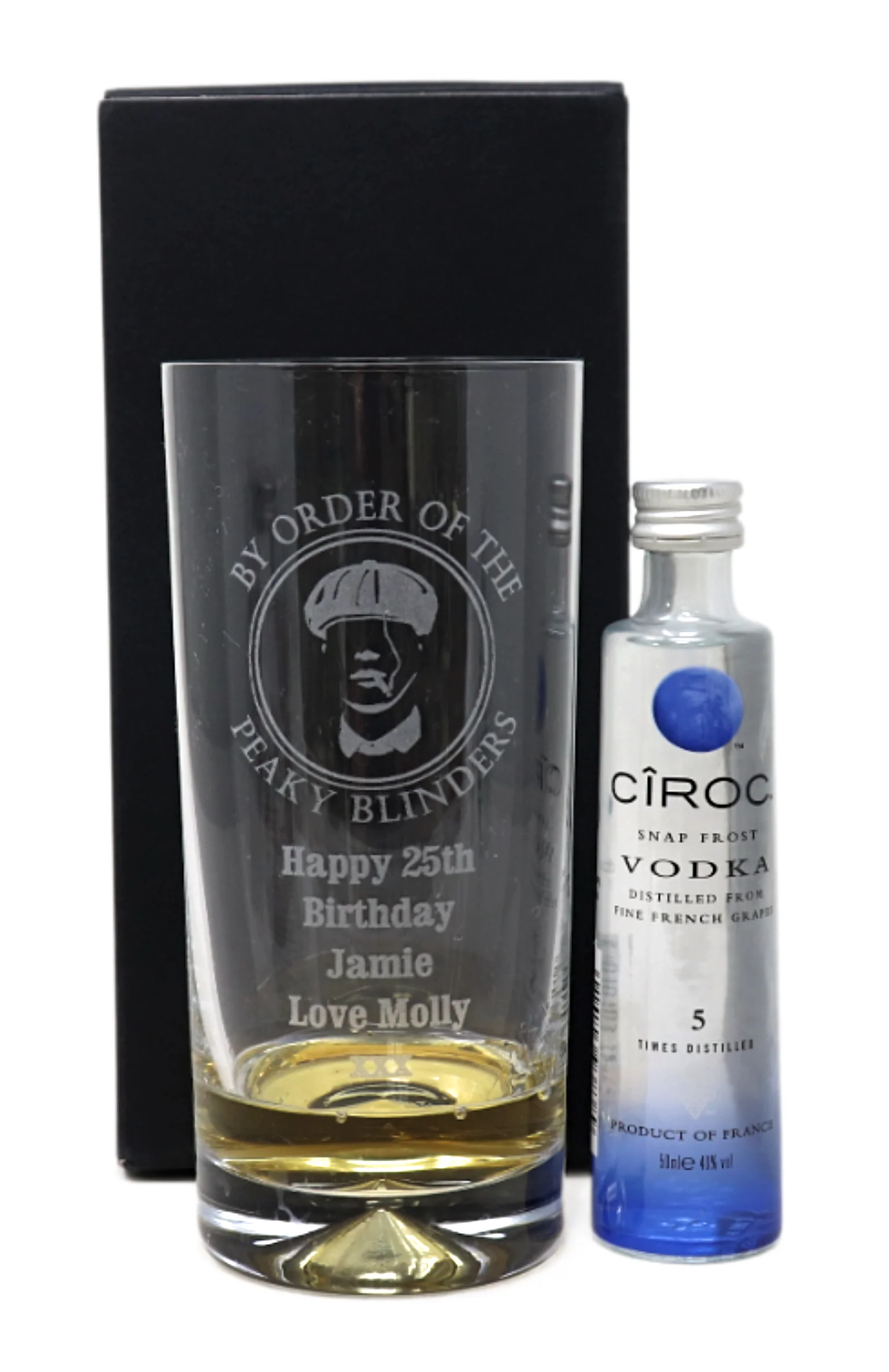 Personalised Highball Glass & Miniature - Peaky Blinders Design - Image 13
