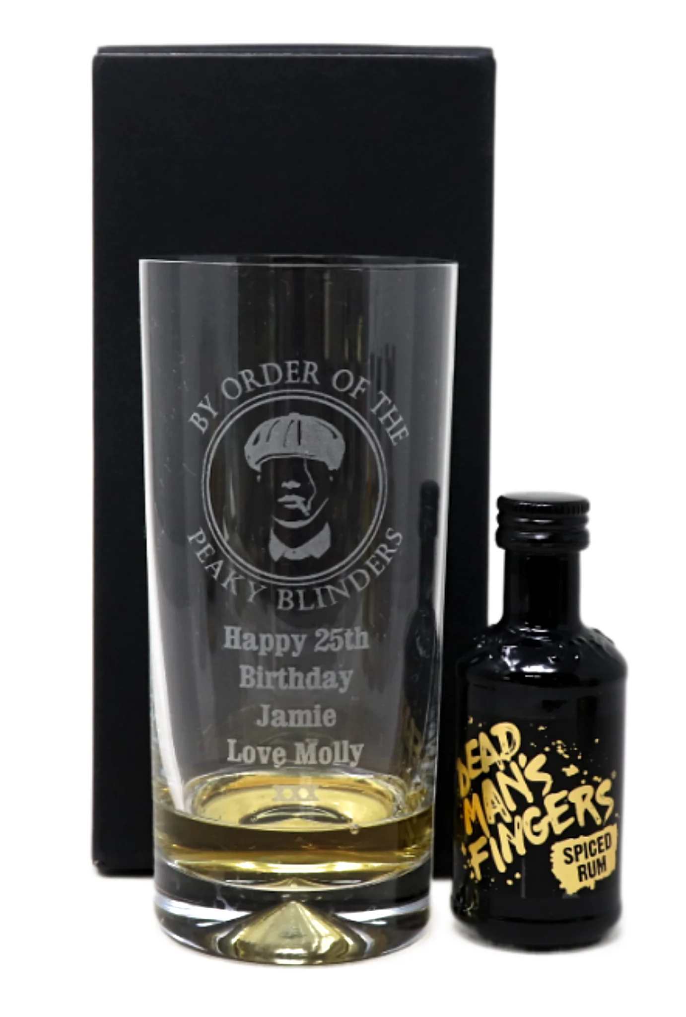 Personalised Highball Glass & Miniature - Peaky Blinders Design - Image 2