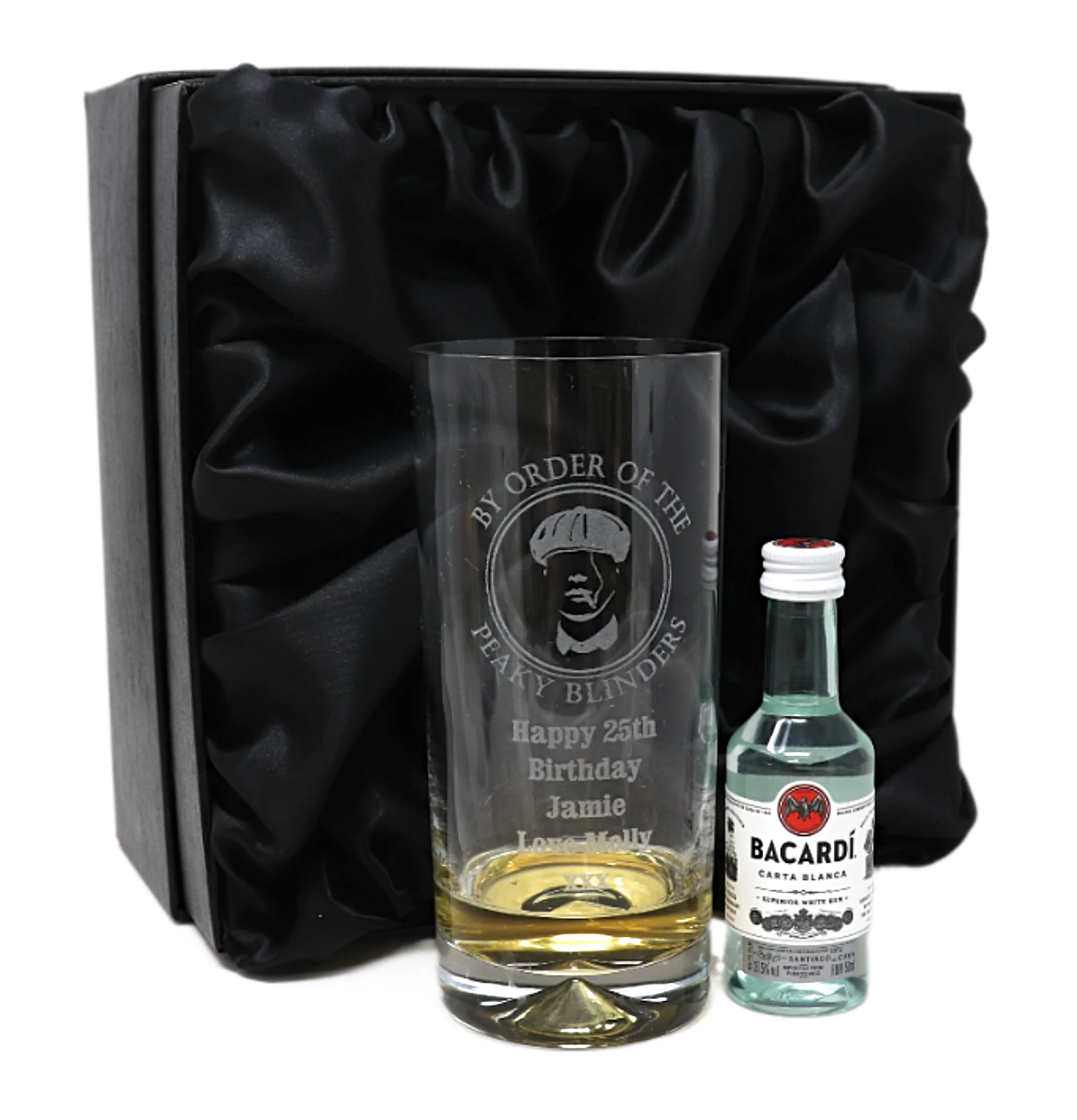 Personalised Highball Glass & Miniature - Peaky Blinders Design - Image 3