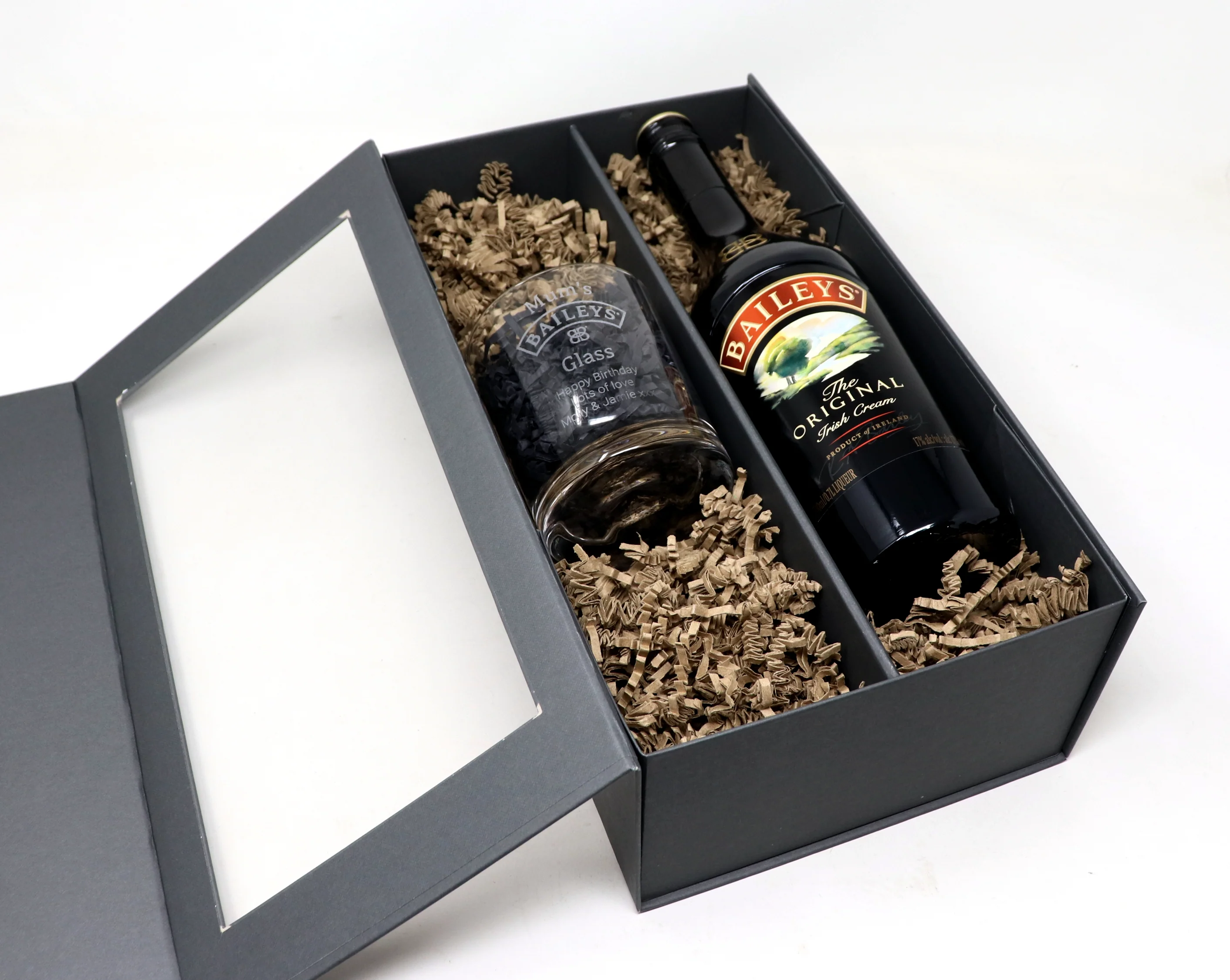 Personalised Glass Tumbler & 70cl Baileys Original Irish Cream - Baileys Design - Image 3