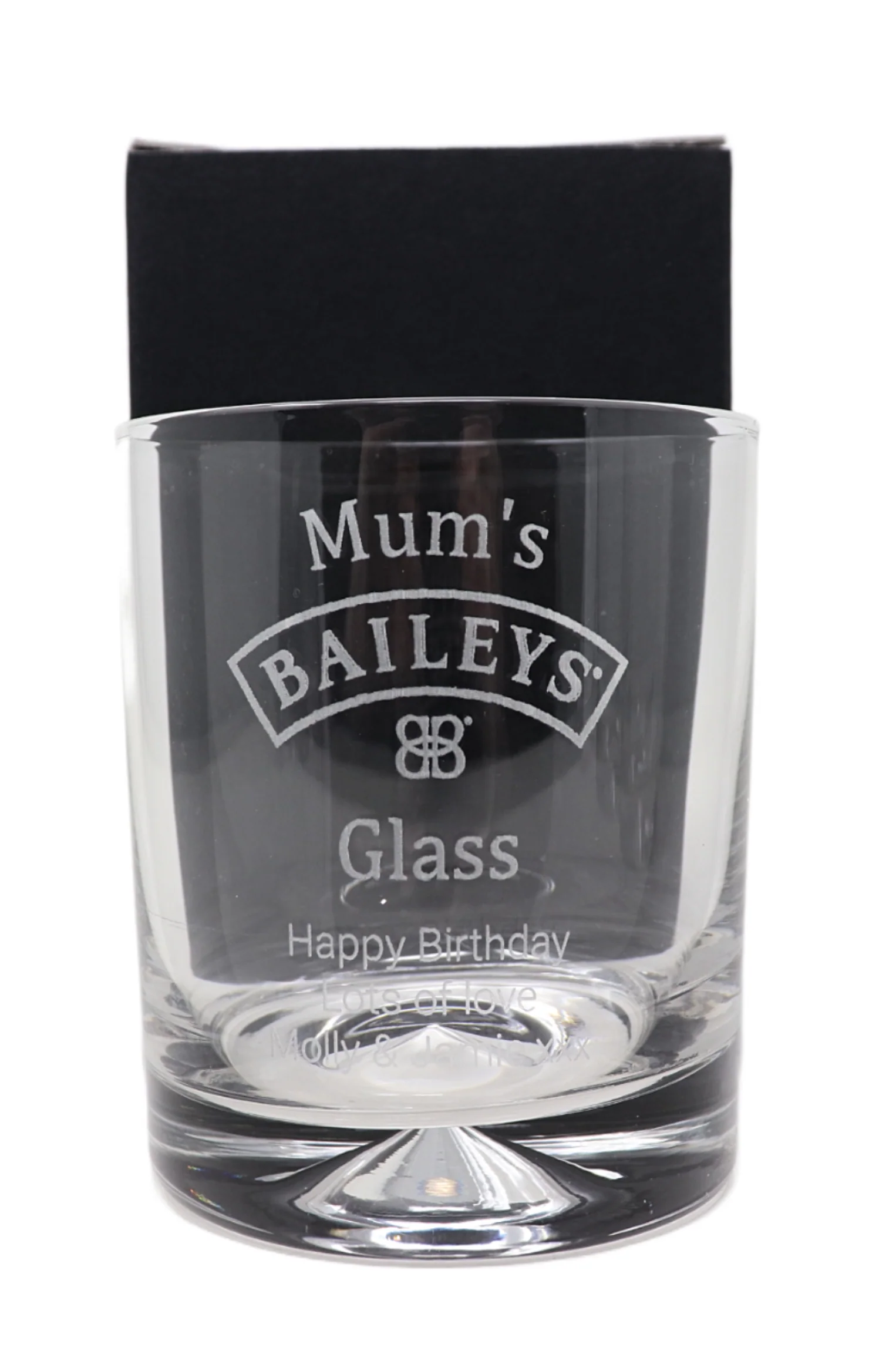 Personalised Glass Tumbler & 70cl Baileys Original Irish Cream - Baileys Design - Image 4