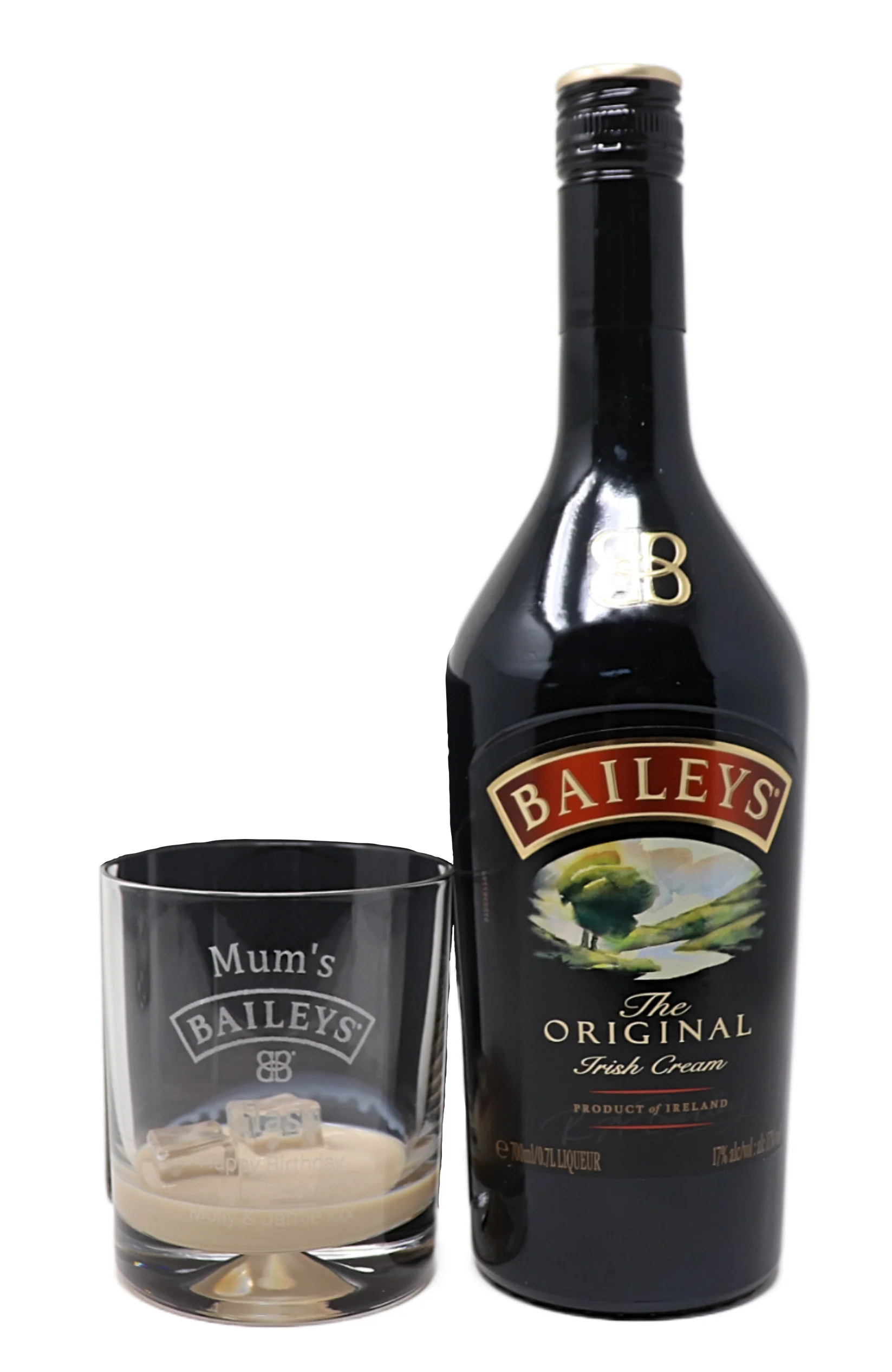 Personalised Glass Tumbler & 70cl Baileys Original Irish Cream - Baileys Design - Image 6