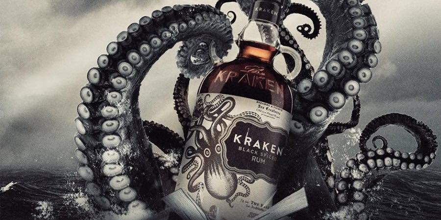 Personalised Glass Tumbler & 70cl Kraken Black Spiced Rum - Label Design - Image 3