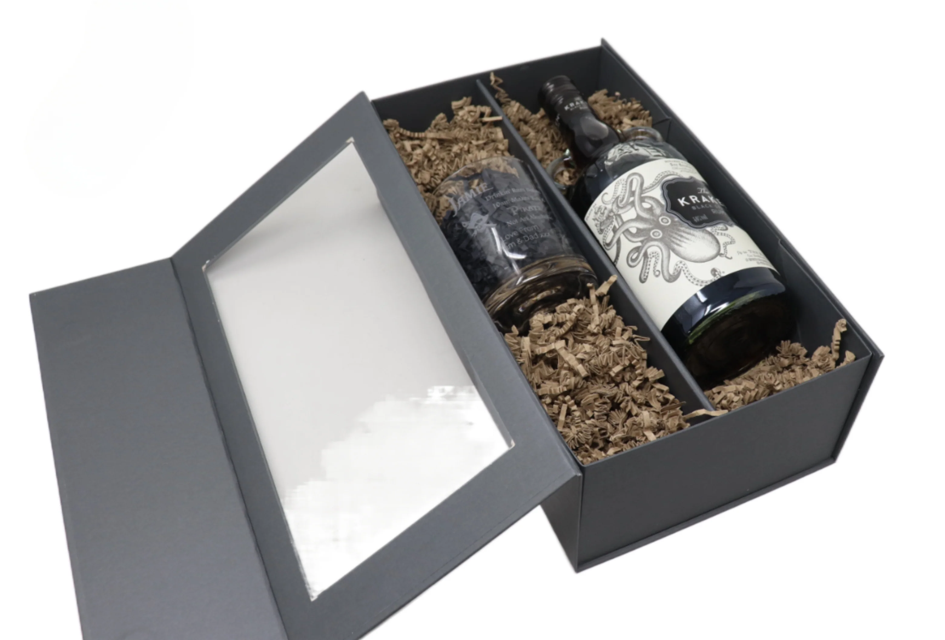 Personalised Glass Tumbler & 70cl Kraken - Pirate Rum Design - Image 3