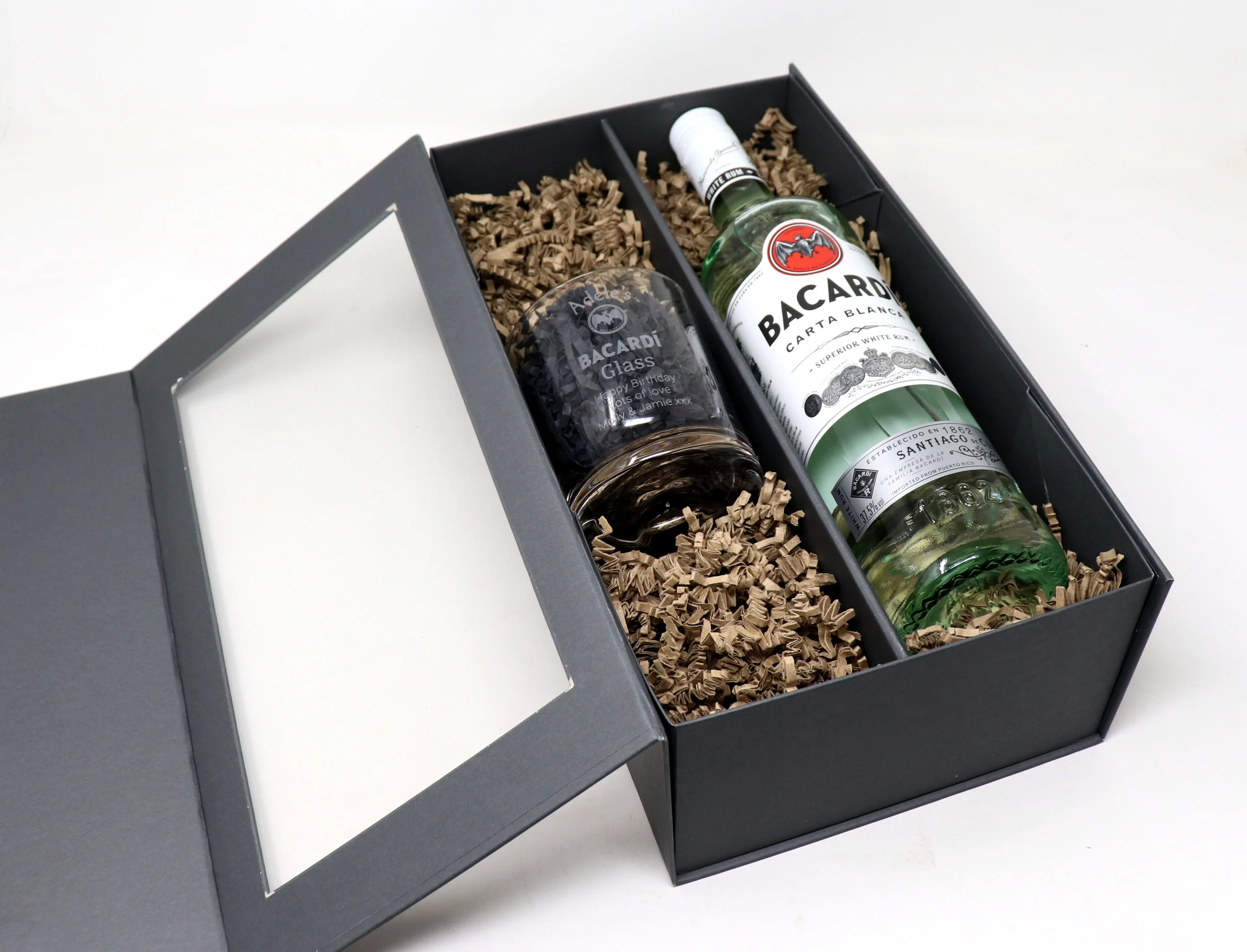 Personalised Glass Tumbler & Bacardi - Bacardi Design - Image 3