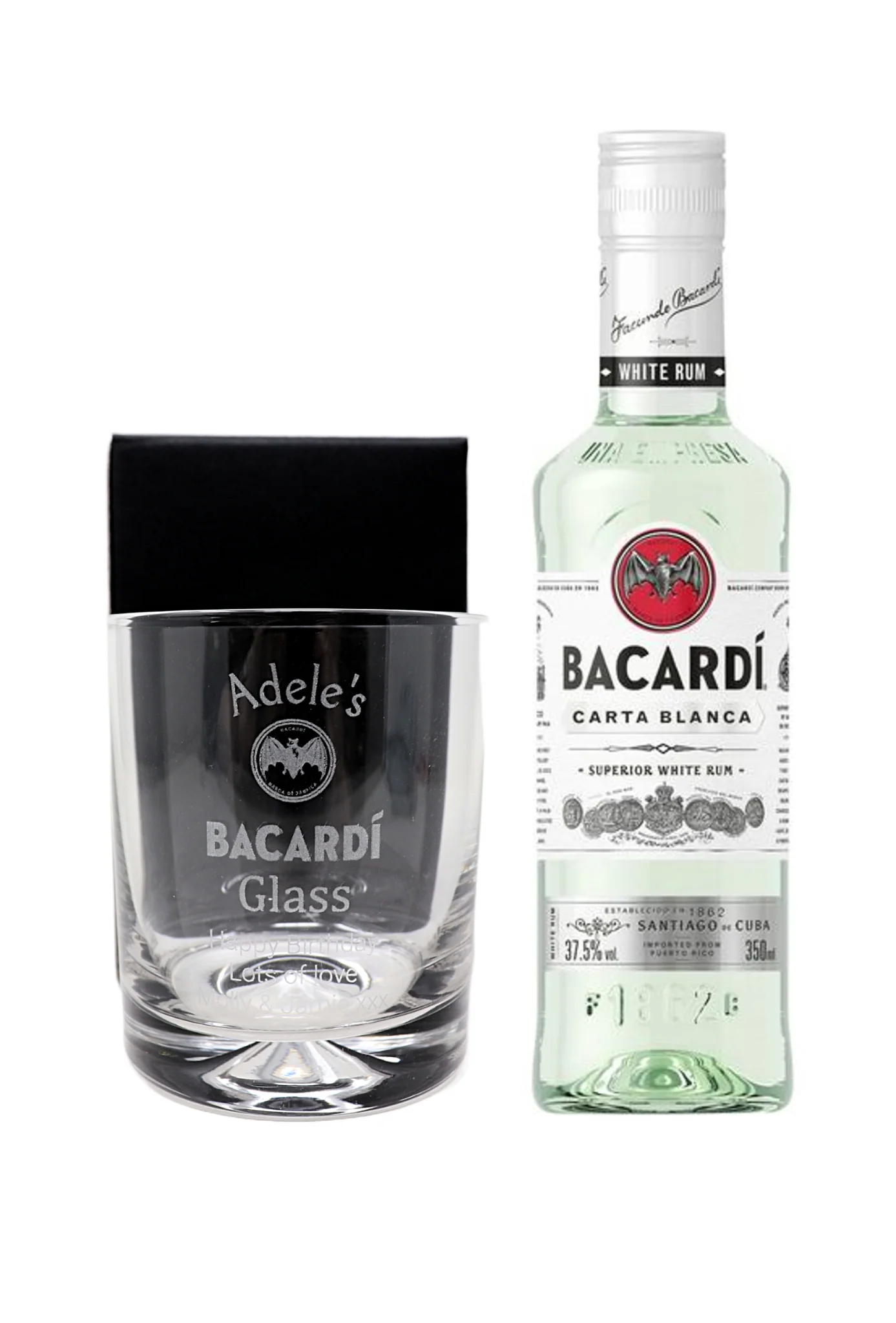Personalised Glass Tumbler & Bacardi - Bacardi Design - Image 5