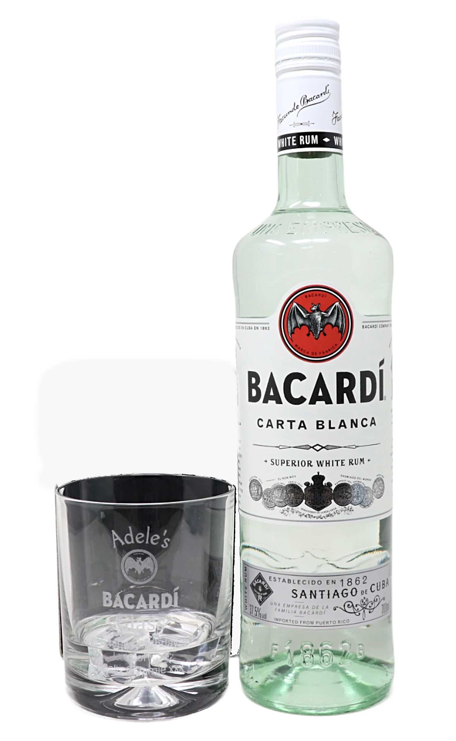 Personalised Glass Tumbler & Bacardi - Bacardi Design - Image 7