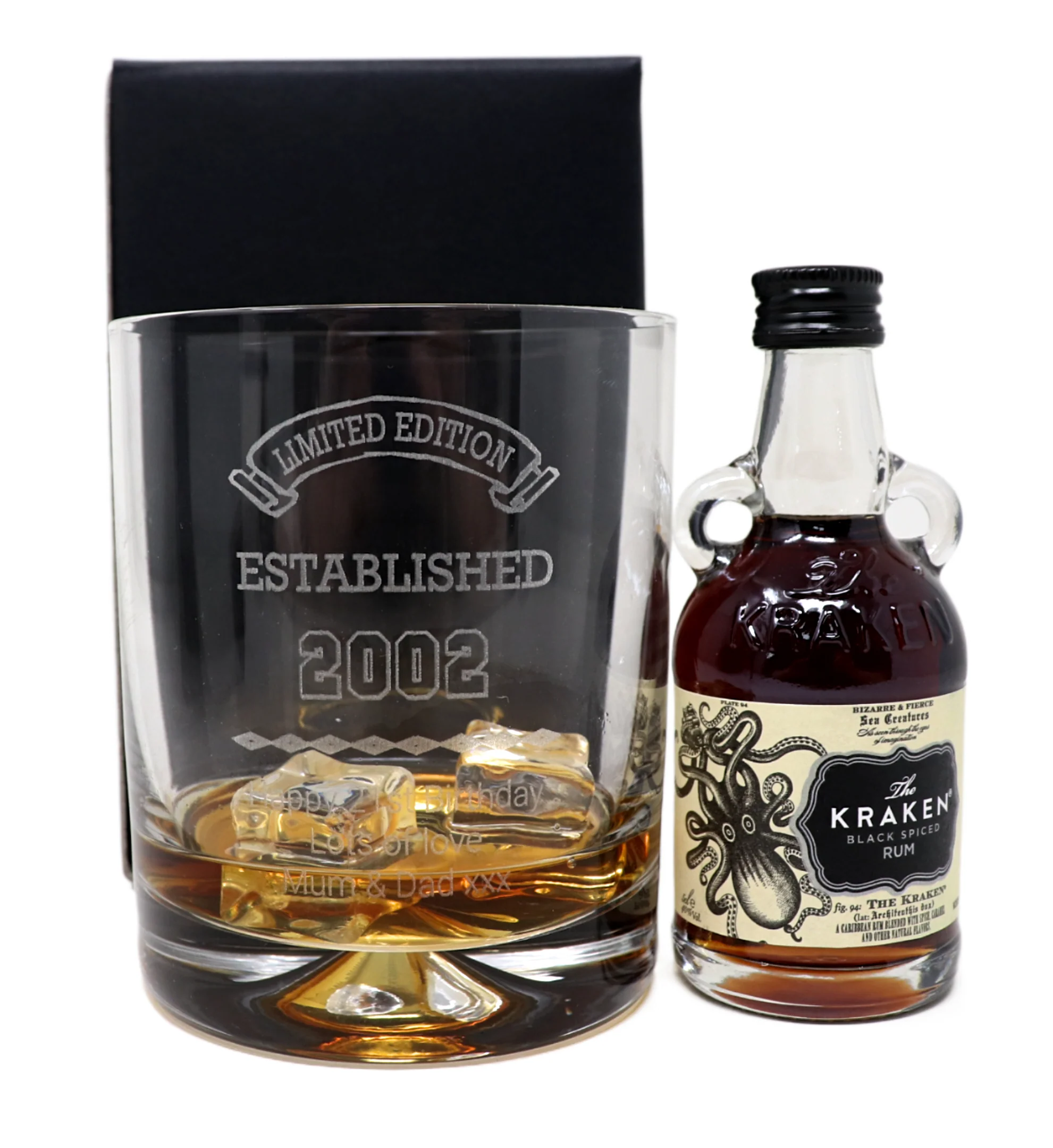 Personalised Established Birthday Glass Tumbler & Miniature Alcohol Gift Set - Image 10