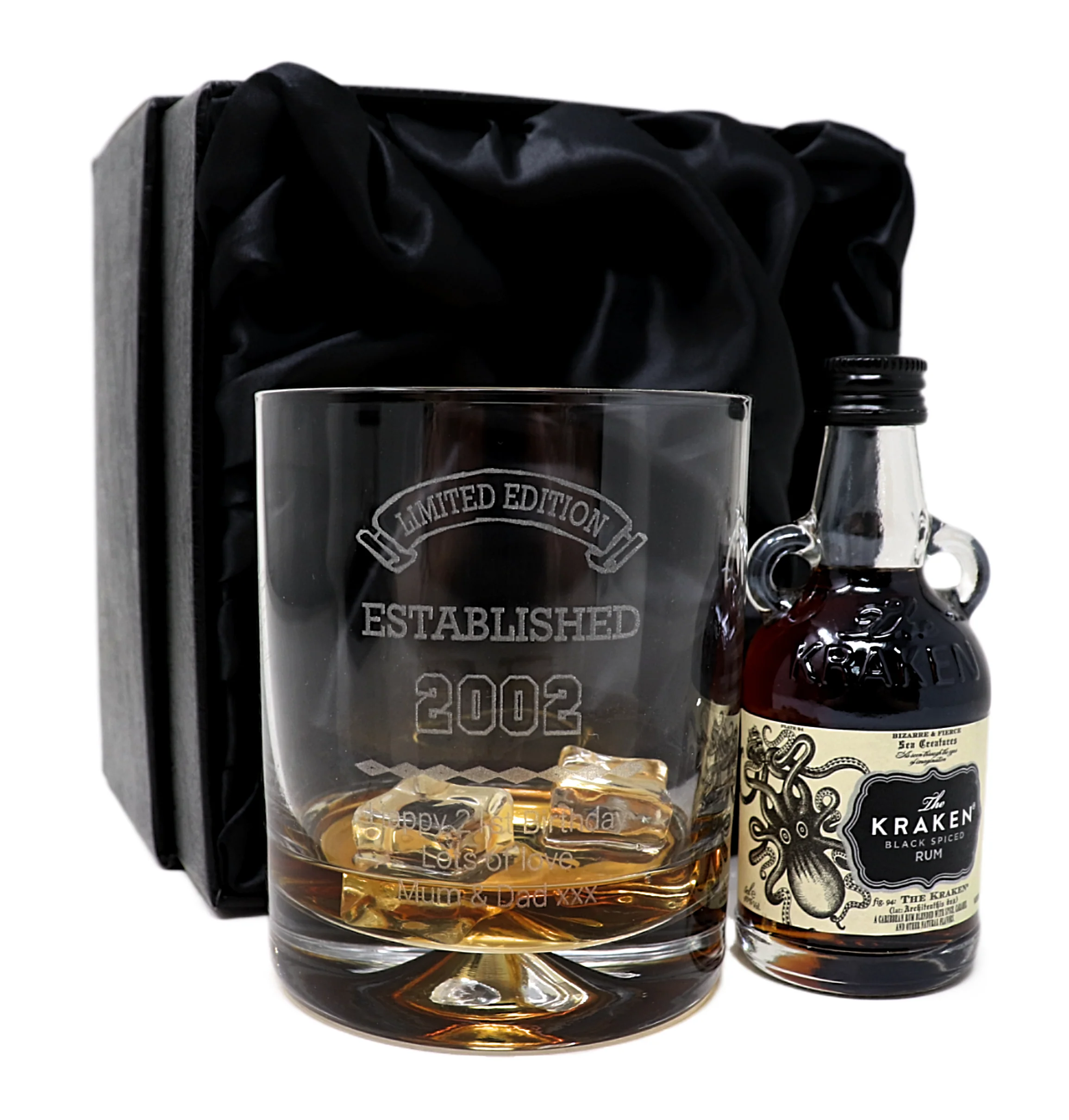 Personalised Established Birthday Glass Tumbler & Miniature Alcohol Gift Set - Image 11