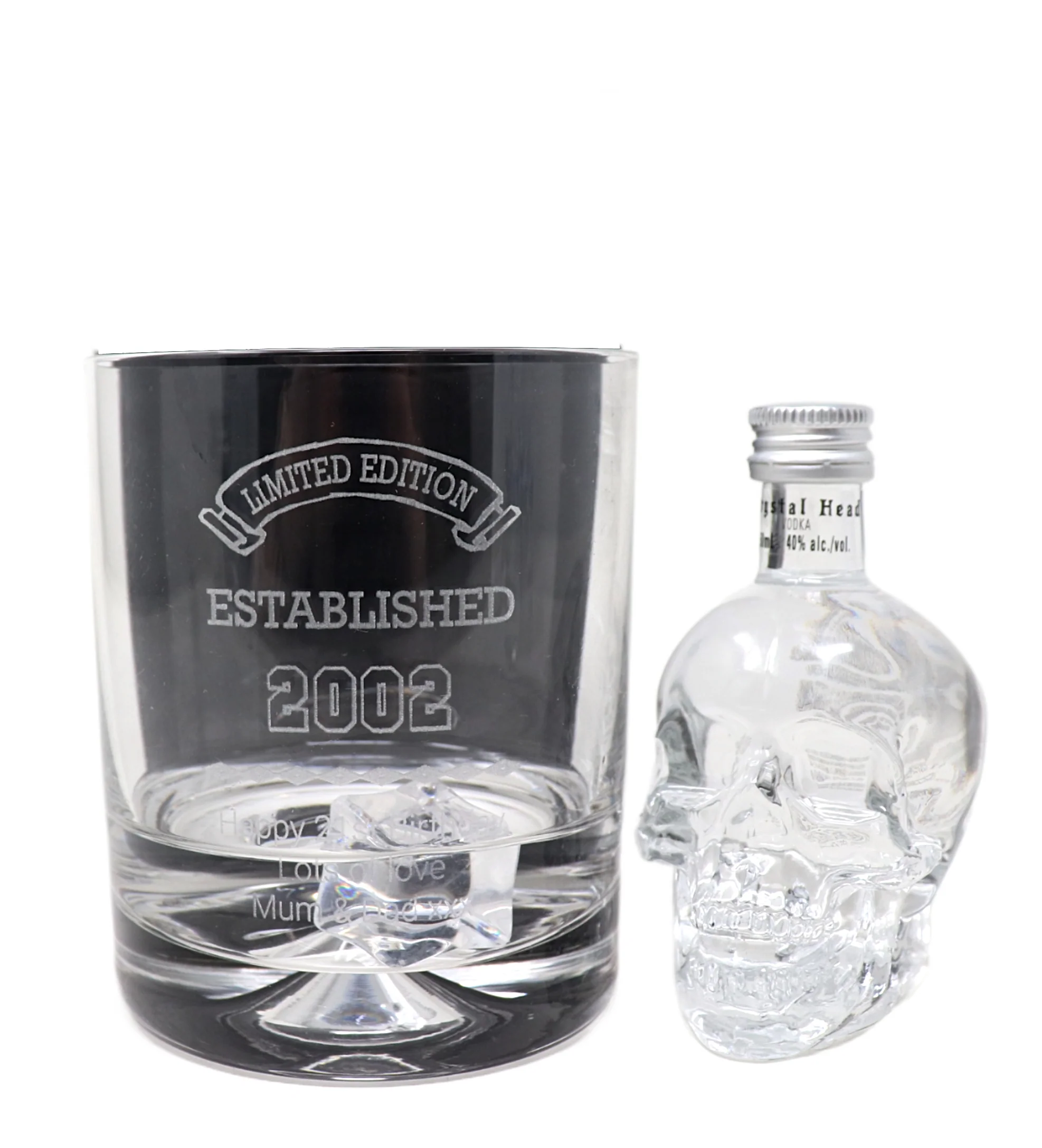Personalised Established Birthday Glass Tumbler & Miniature Alcohol Gift Set - Image 12