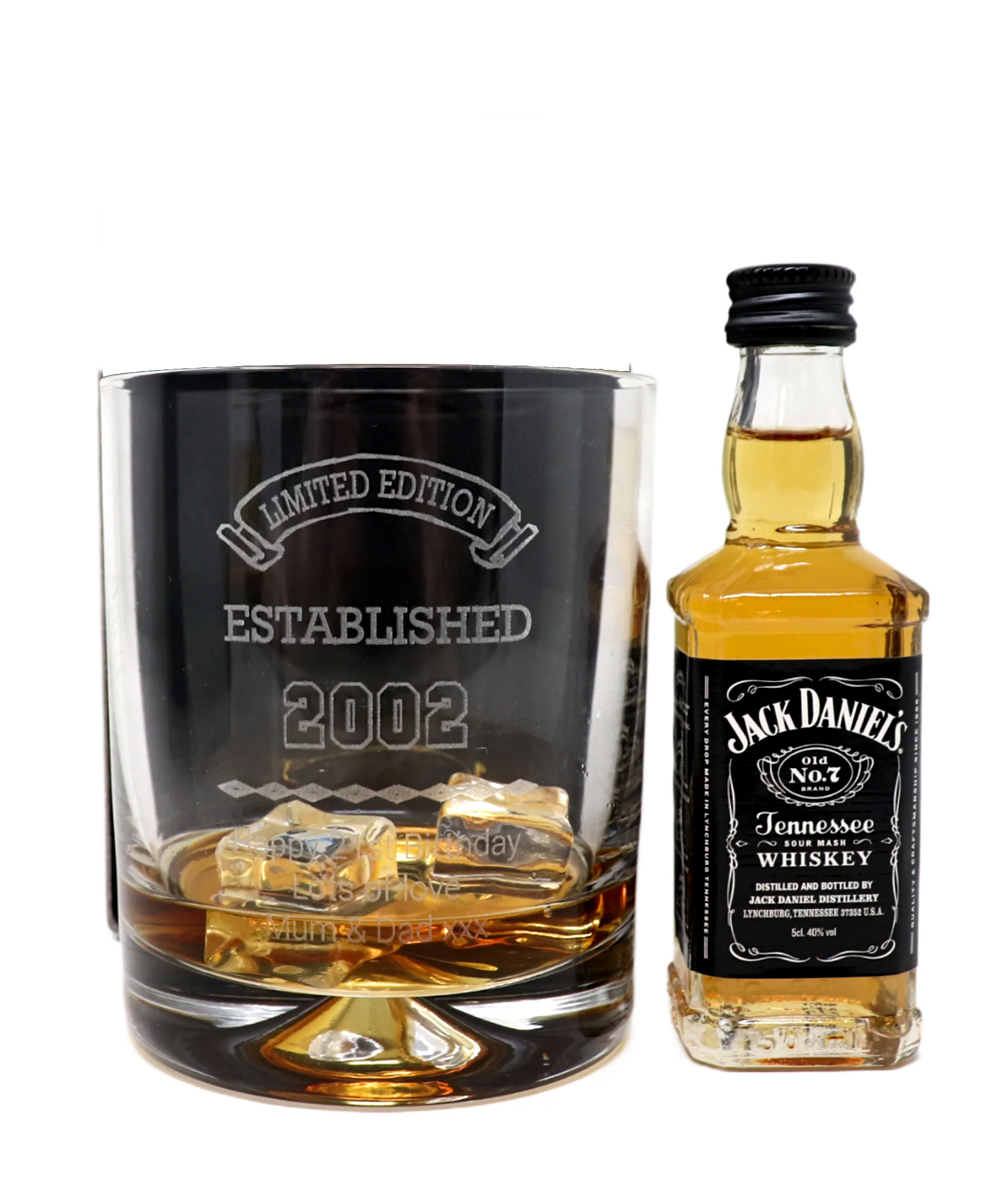 Personalised Established Birthday Glass Tumbler & Miniature Alcohol Gift Set - Image 14