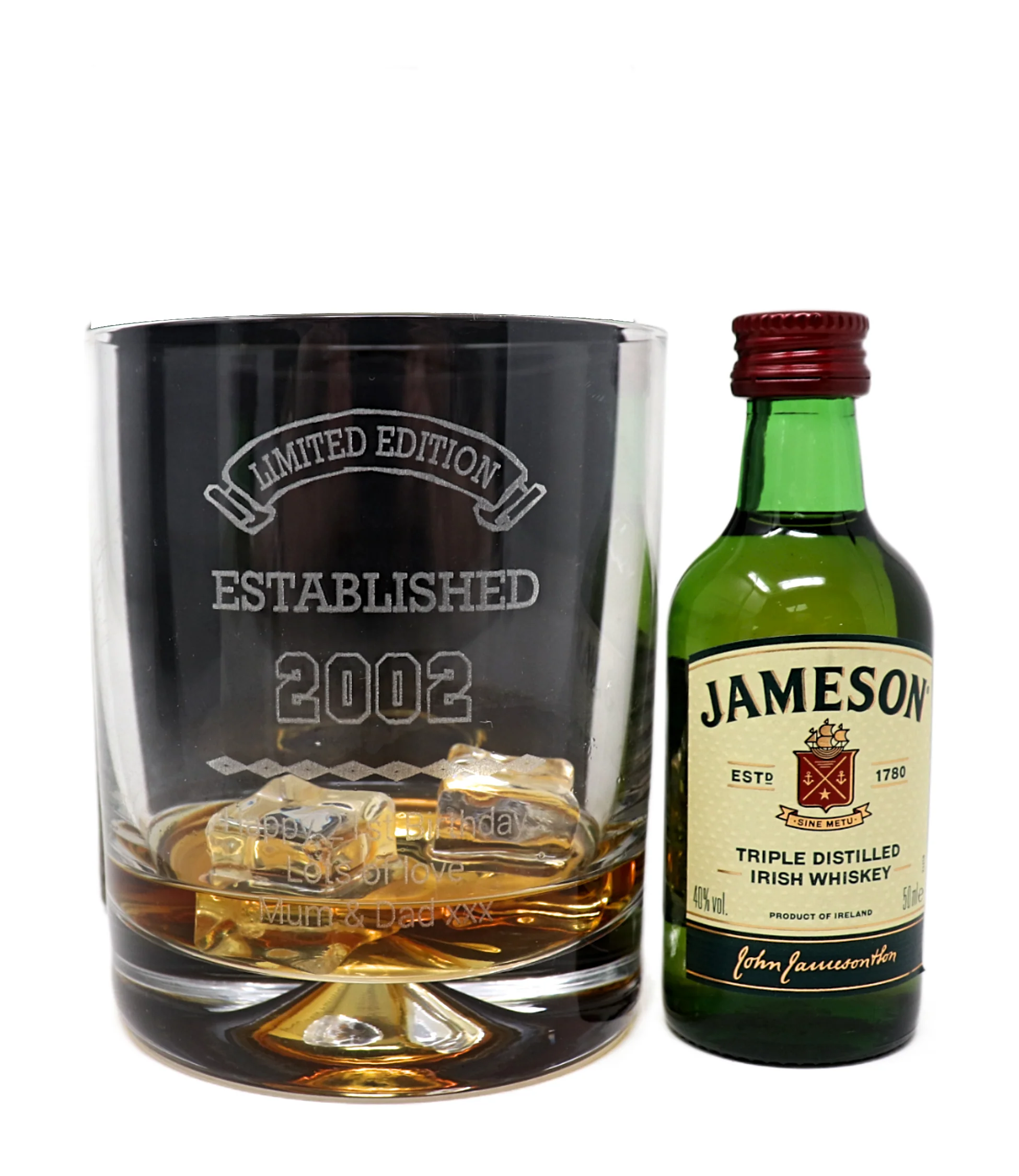 Personalised Established Birthday Glass Tumbler & Miniature Alcohol Gift Set - Image 15