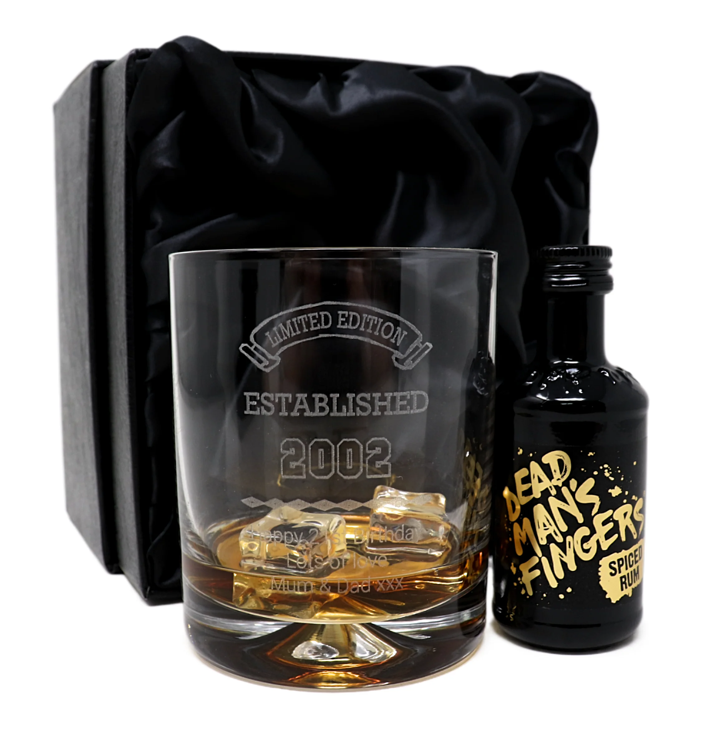 Personalised Established Birthday Glass Tumbler & Miniature Alcohol Gift Set - Image 6