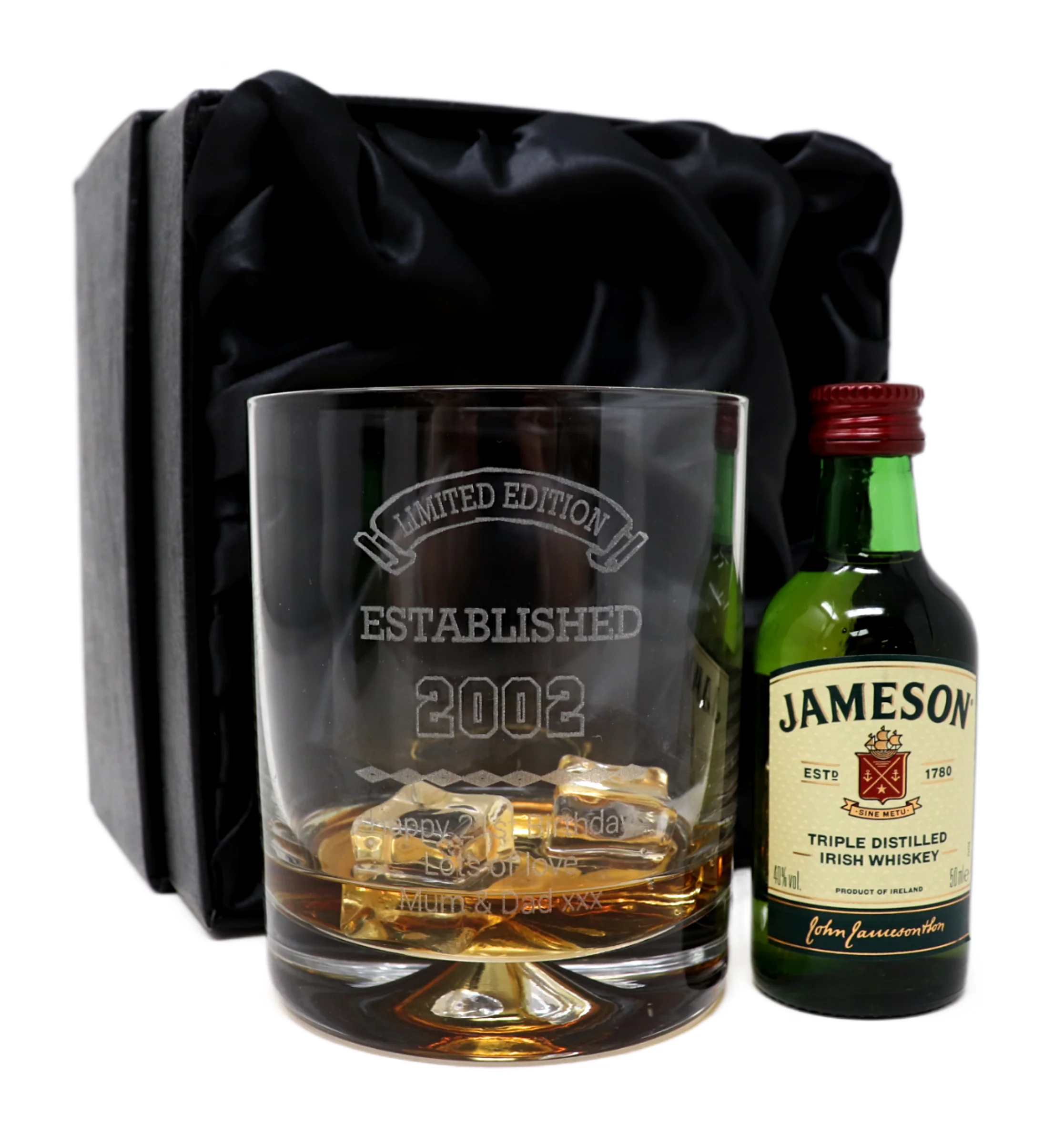 Personalised Established Birthday Glass Tumbler & Miniature Alcohol Gift Set - Image 9