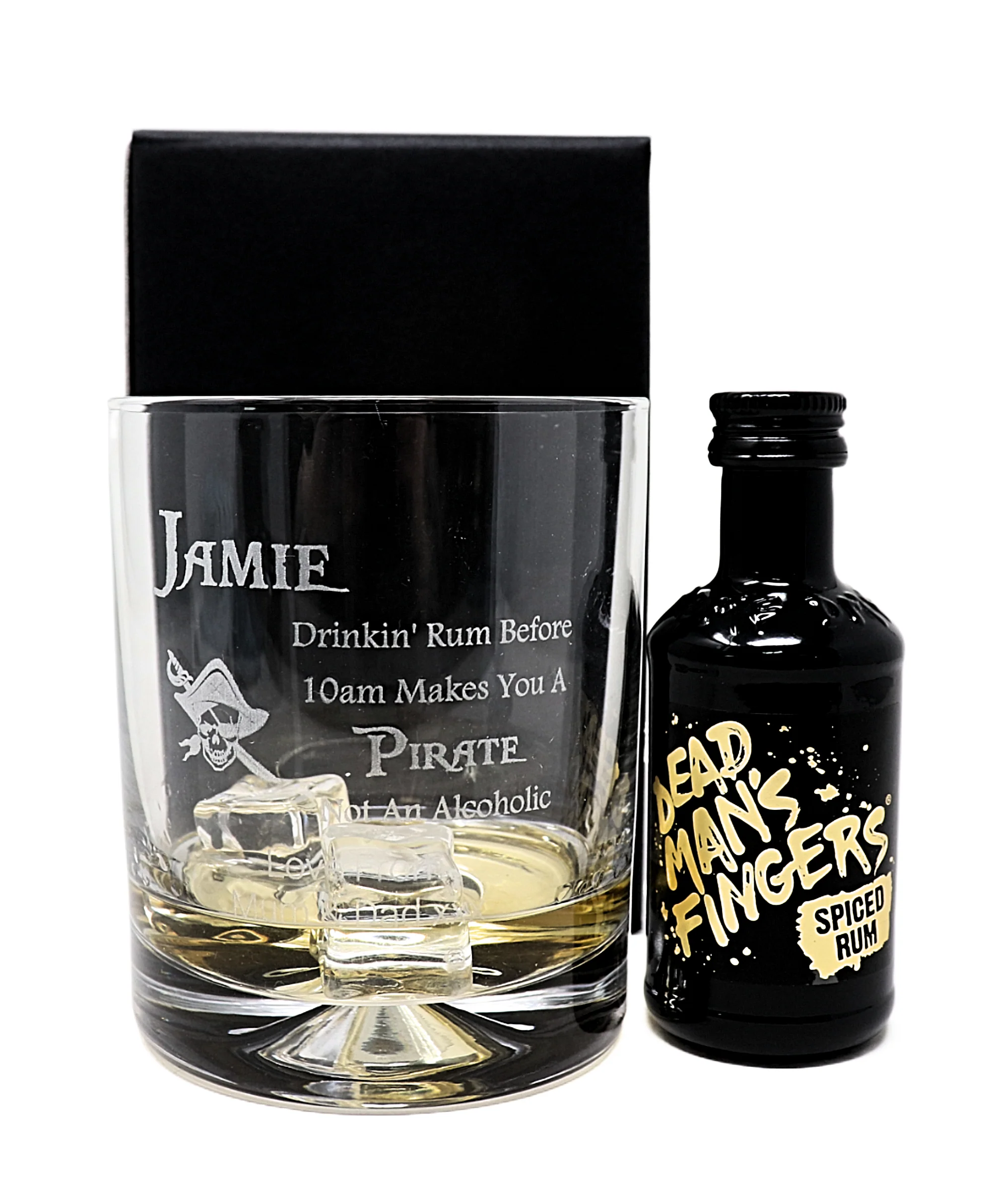 Personalised Pirate Rum Glass Tumbler & Miniature Rum Gift Set - Image 11