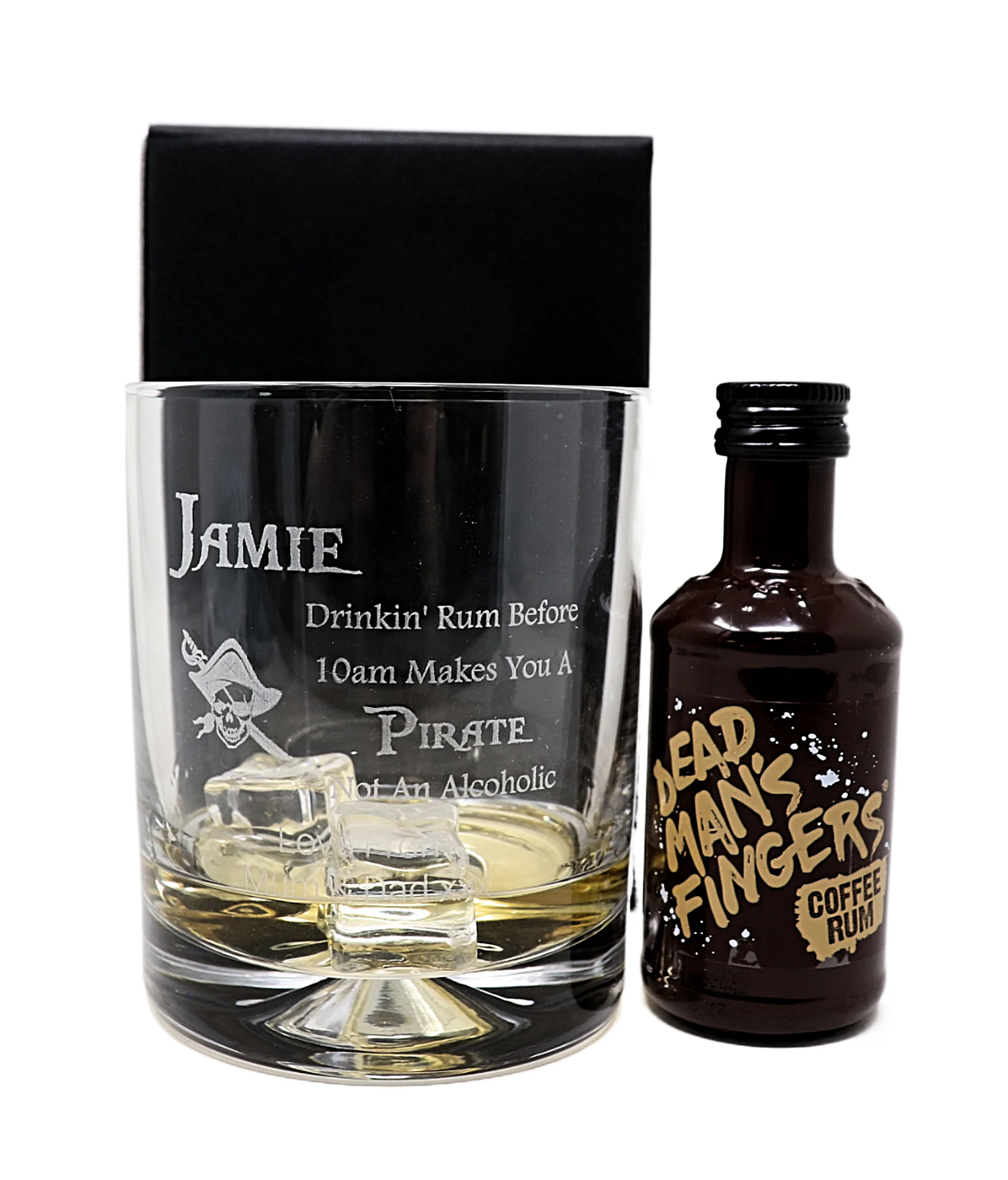 Personalised Pirate Rum Glass Tumbler & Miniature Rum Gift Set - Image 12