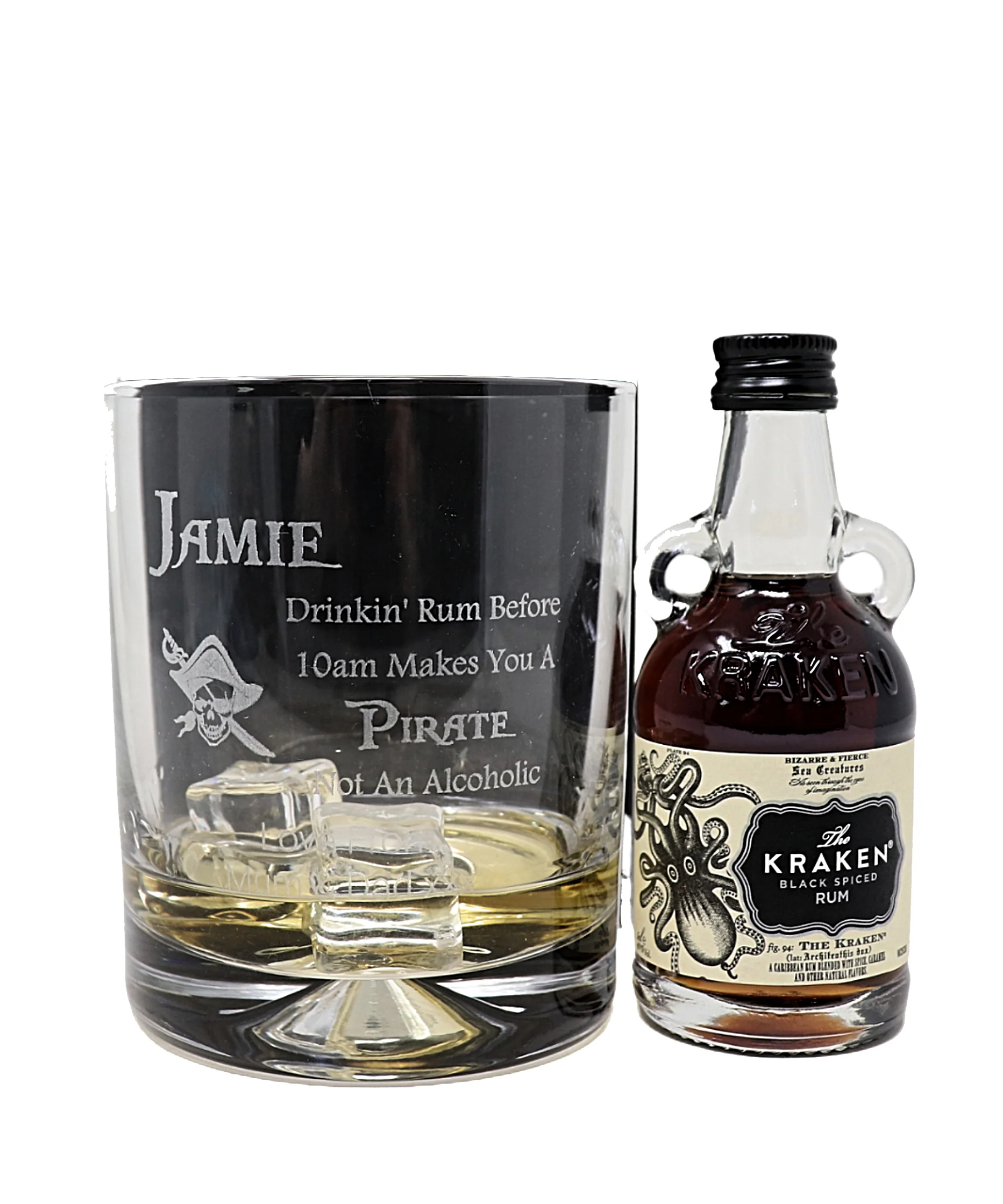 Personalised Pirate Rum Glass Tumbler & Miniature Rum Gift Set - Image 16