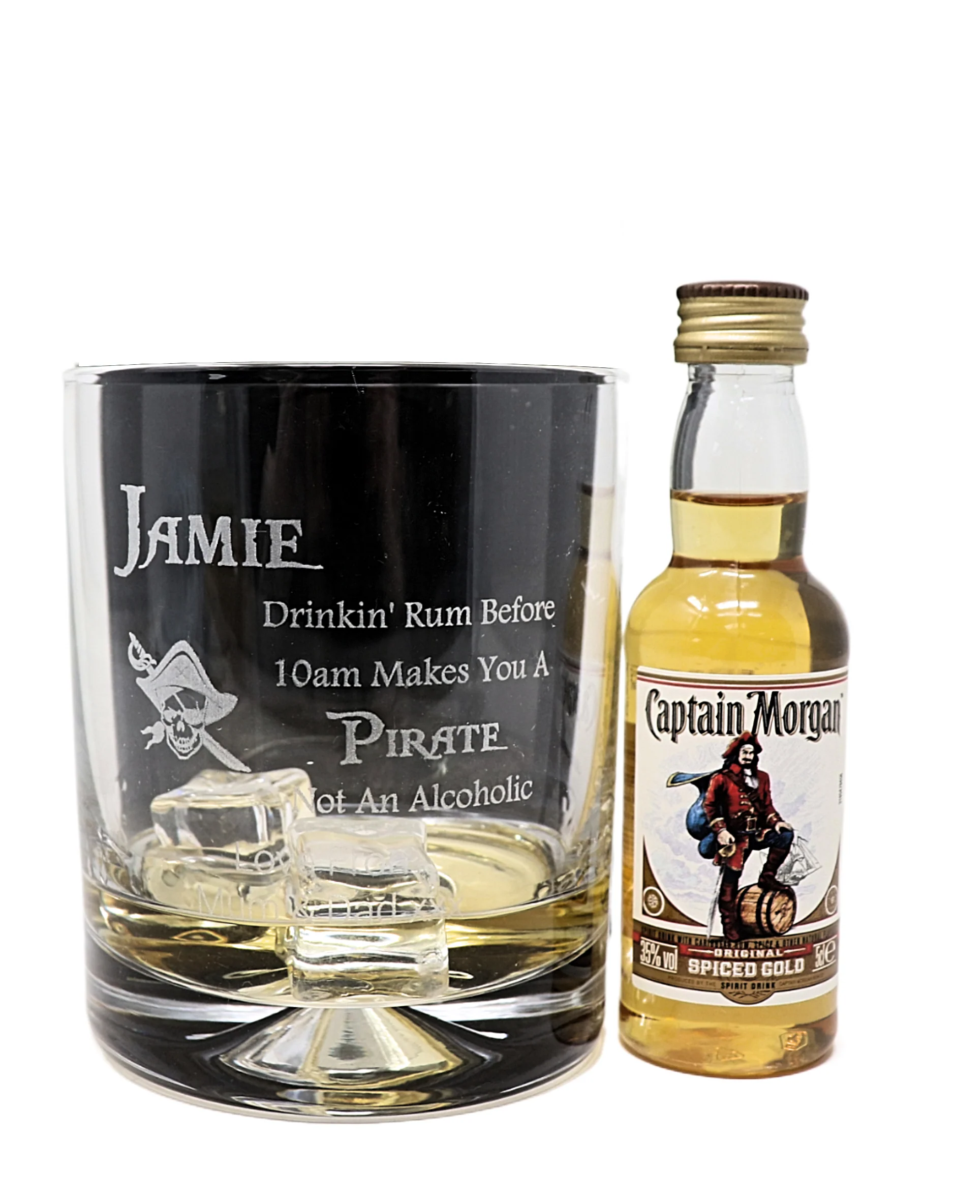 Personalised Pirate Rum Glass Tumbler & Miniature Rum Gift Set - Image 17