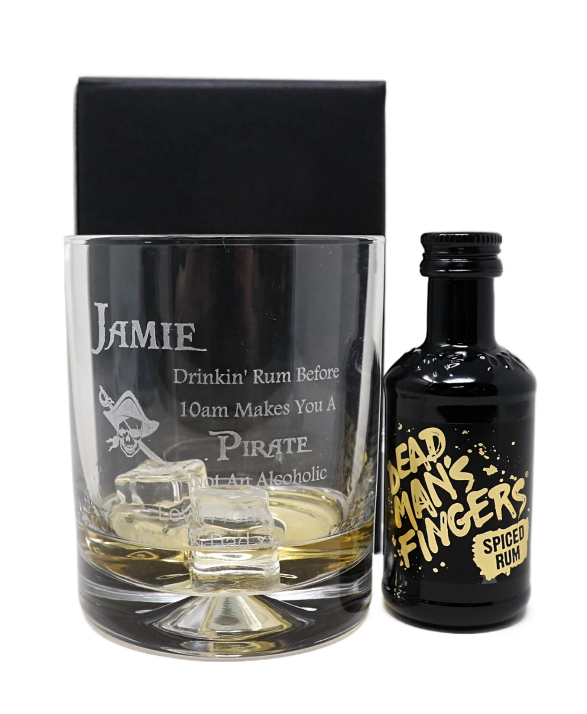 Personalised Pirate Rum Glass Tumbler & Miniature Rum Gift Set - Image 6