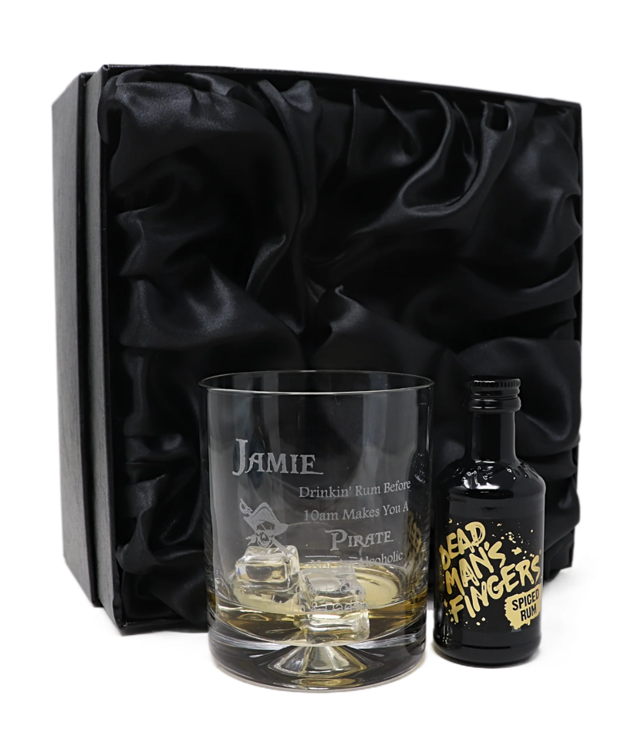 Personalised Pirate Rum Glass Tumbler & Miniature Rum Gift Set - Image 7