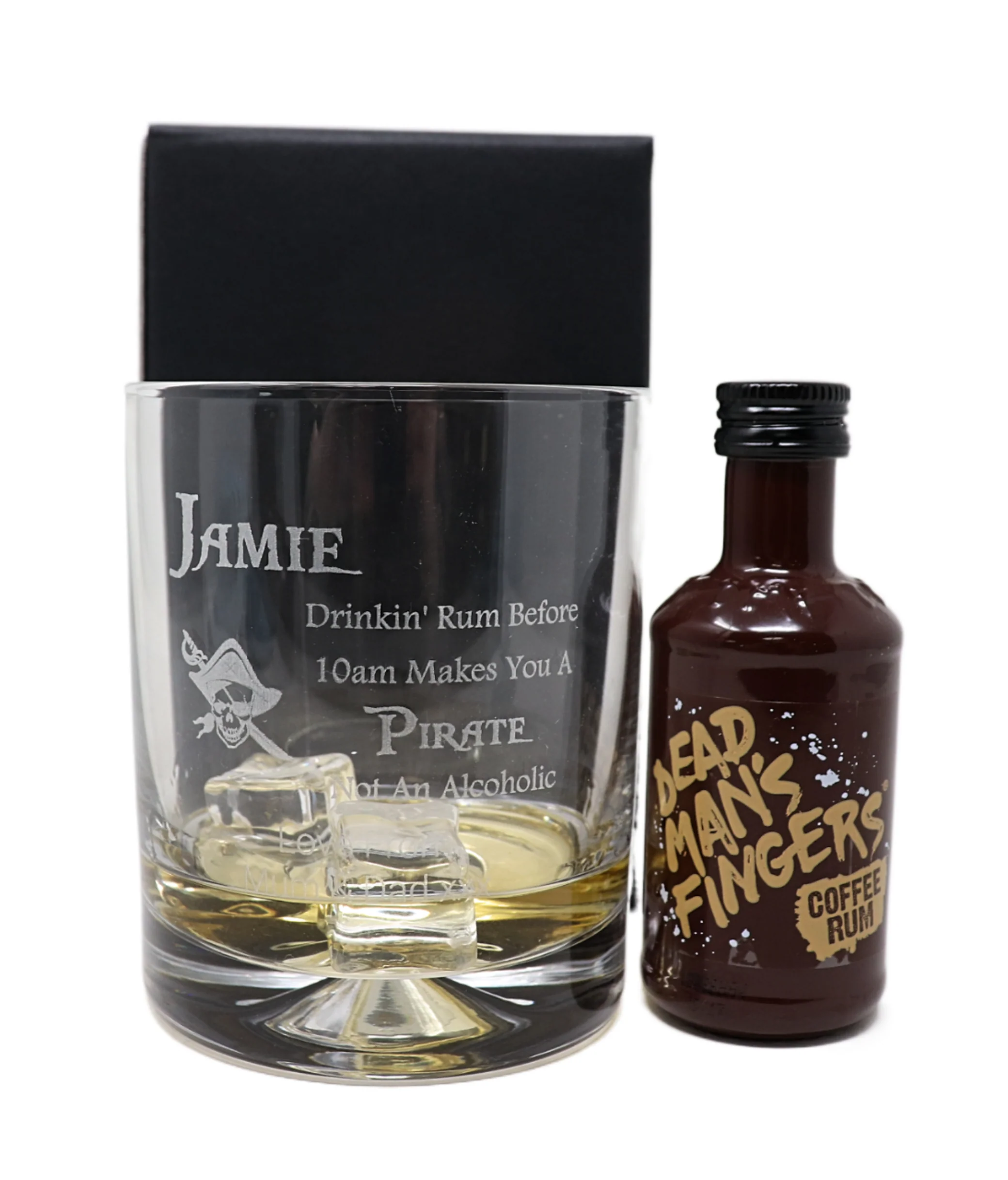 Personalised Pirate Rum Glass Tumbler & Miniature Rum Gift Set - Image 8