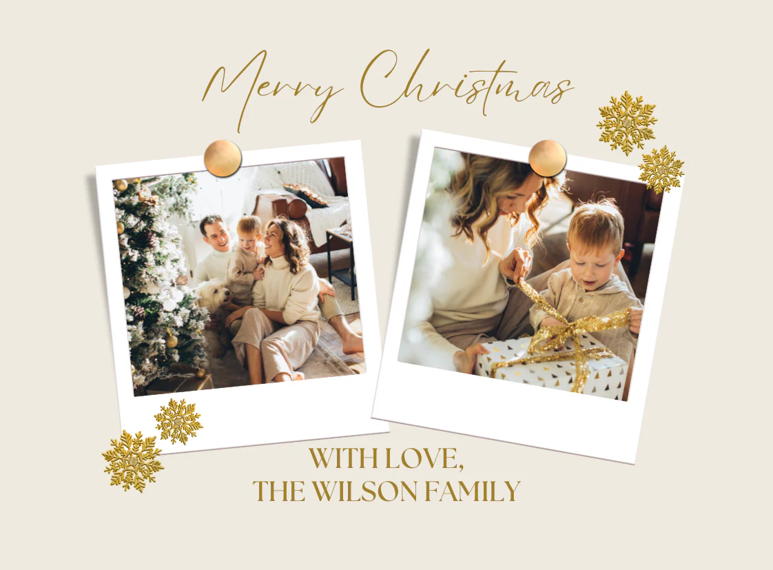Personalised Prosecco Bottle Label - Christmas Photo Design - Image 2