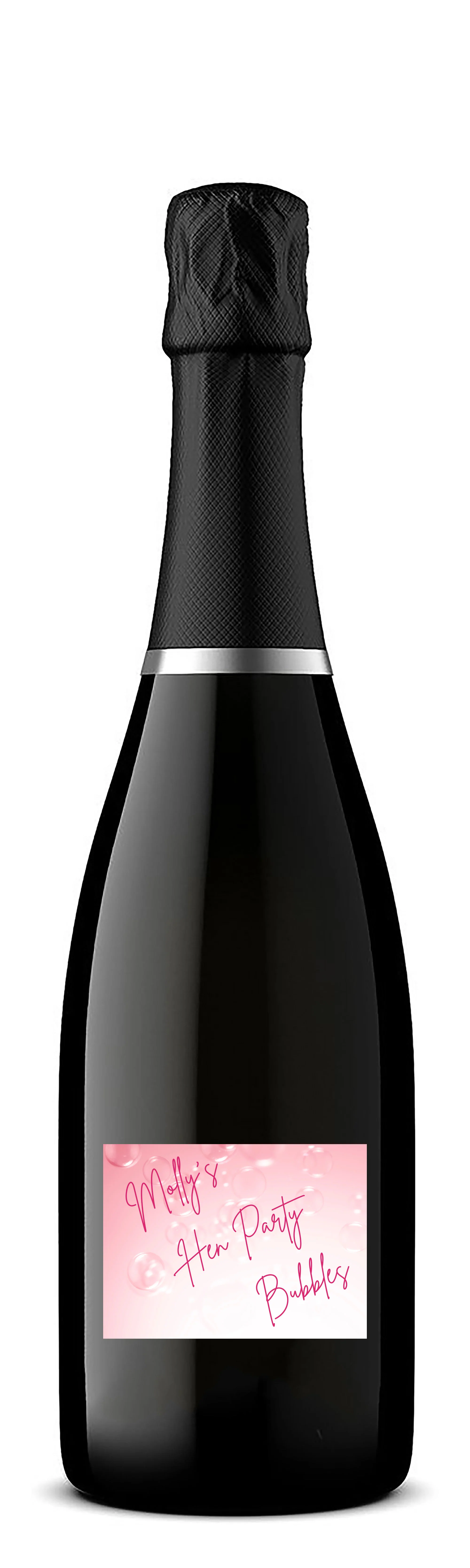 Personalised Prosecco Bottle Label - Hen Party Bubbles Design - Image 3