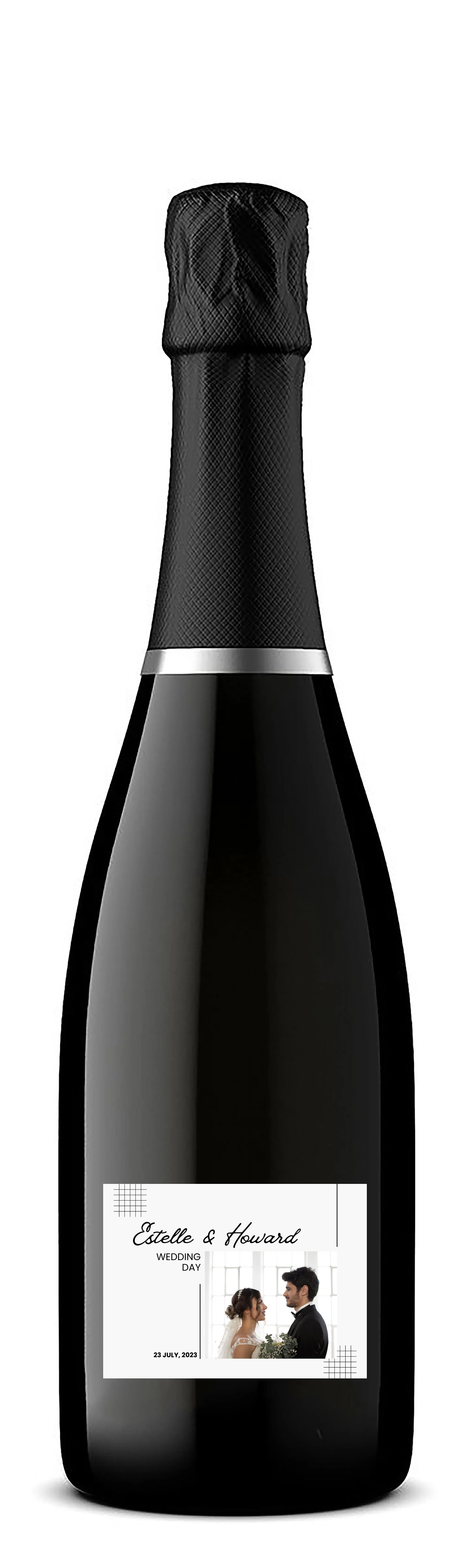 Personalised Prosecco Bottle Label - Wedding Photo Design - Image 3