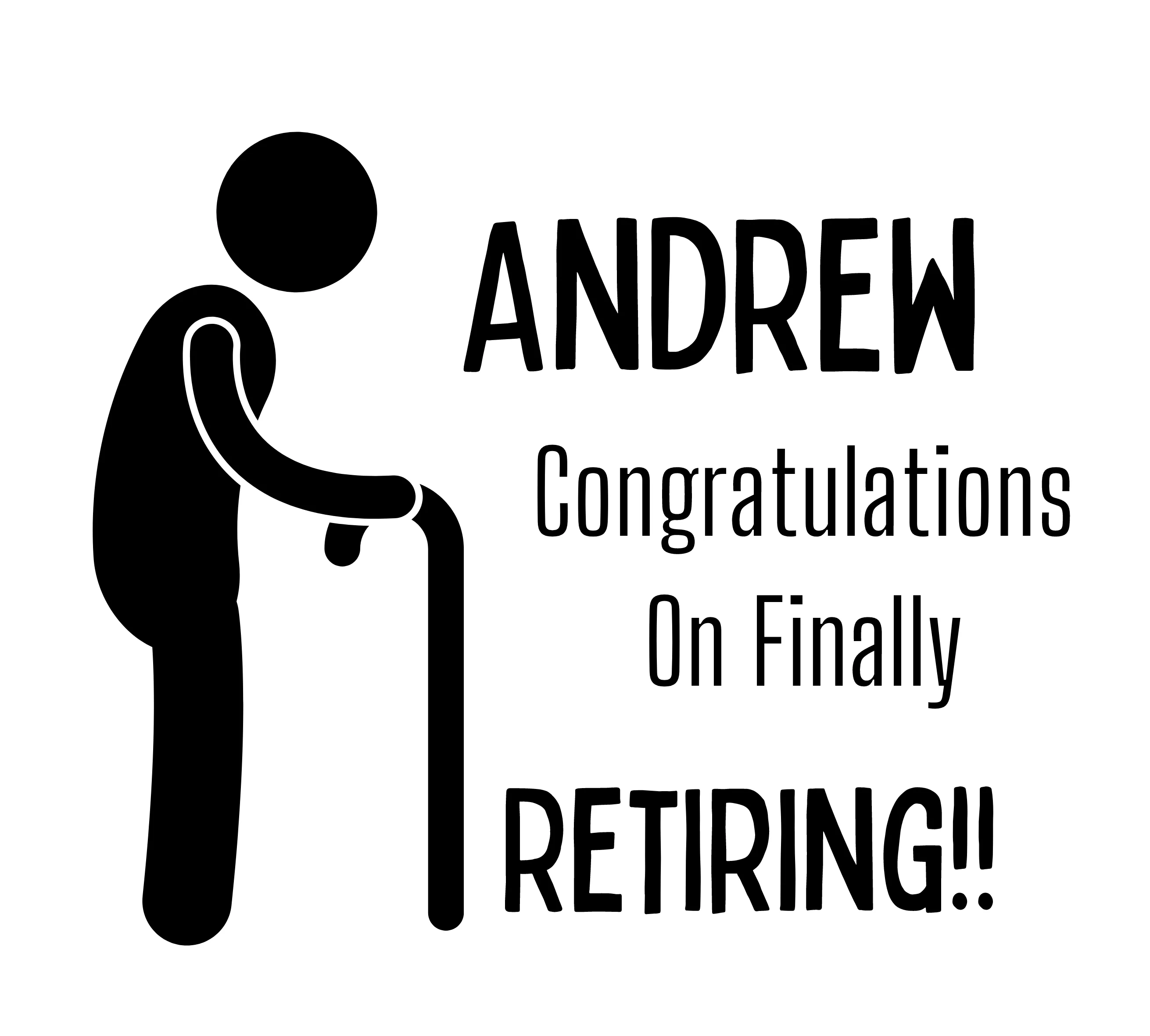 Personalised Retirement Design Edible Cocktail Drink Toppers - Image 3