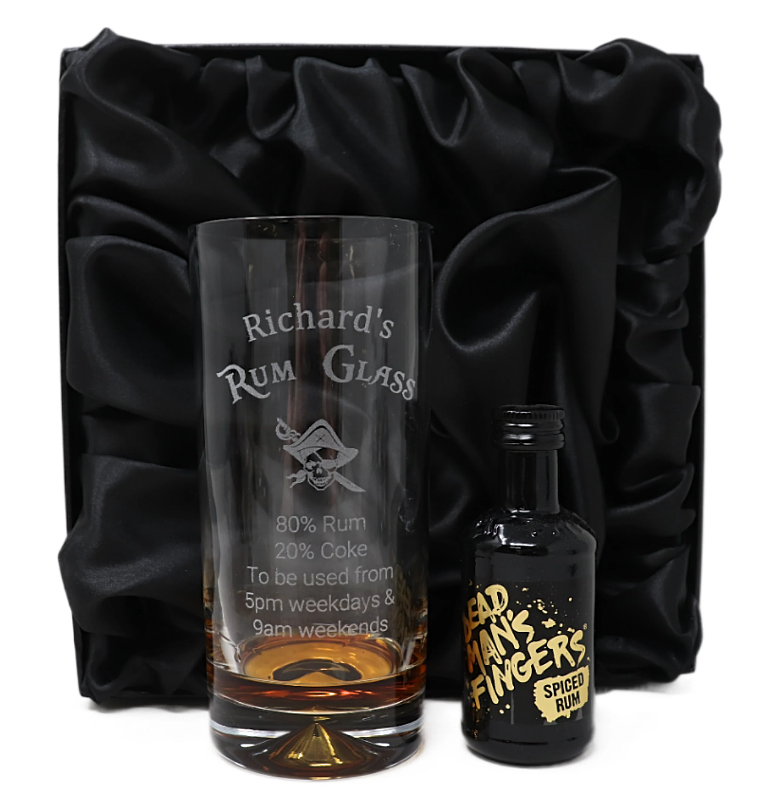 Personalised Rum % Highball Glass & Miniature Rum Gift Set - Image 5