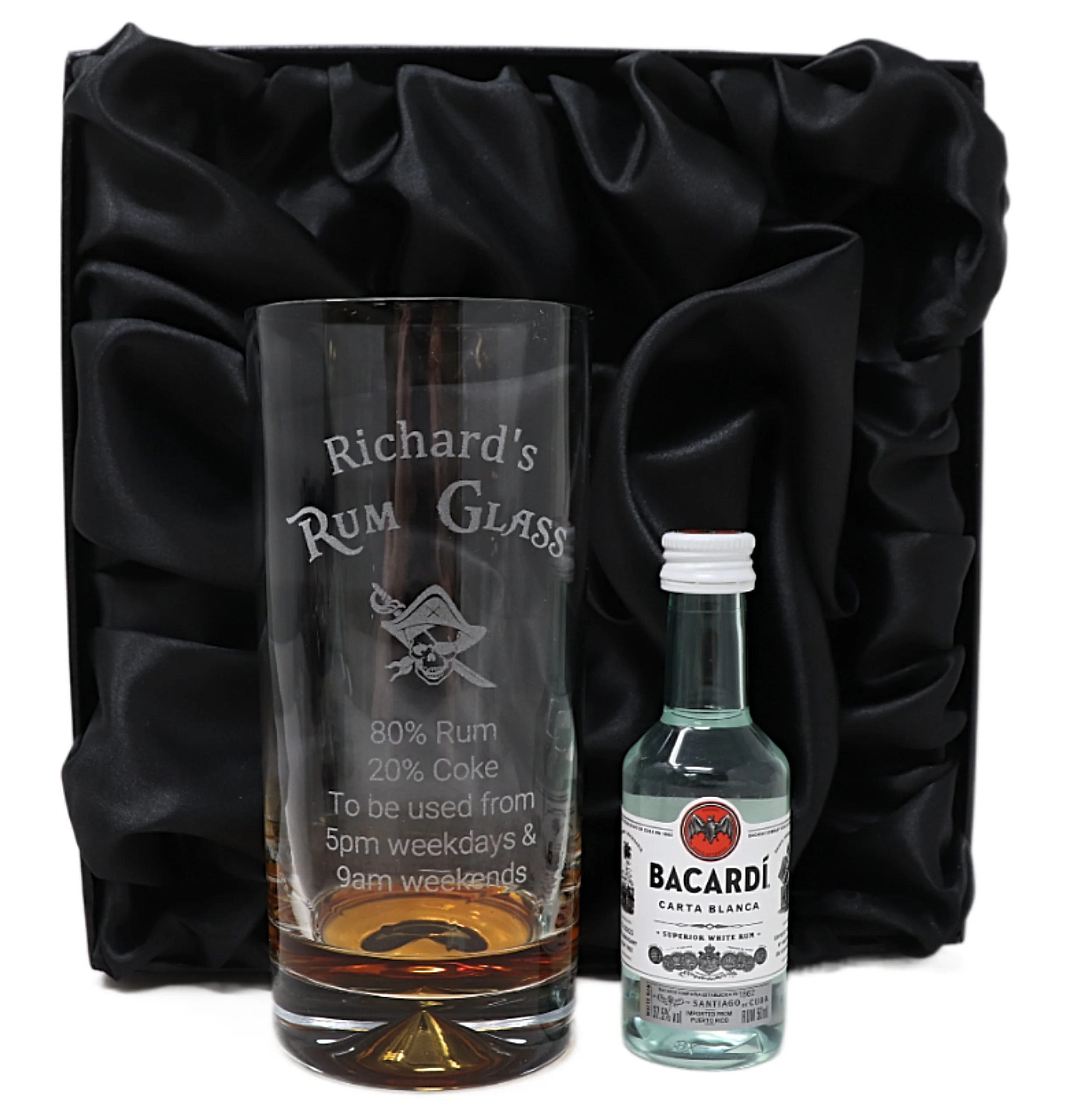 Personalised Rum % Highball Glass & Miniature Rum Gift Set - Image 9